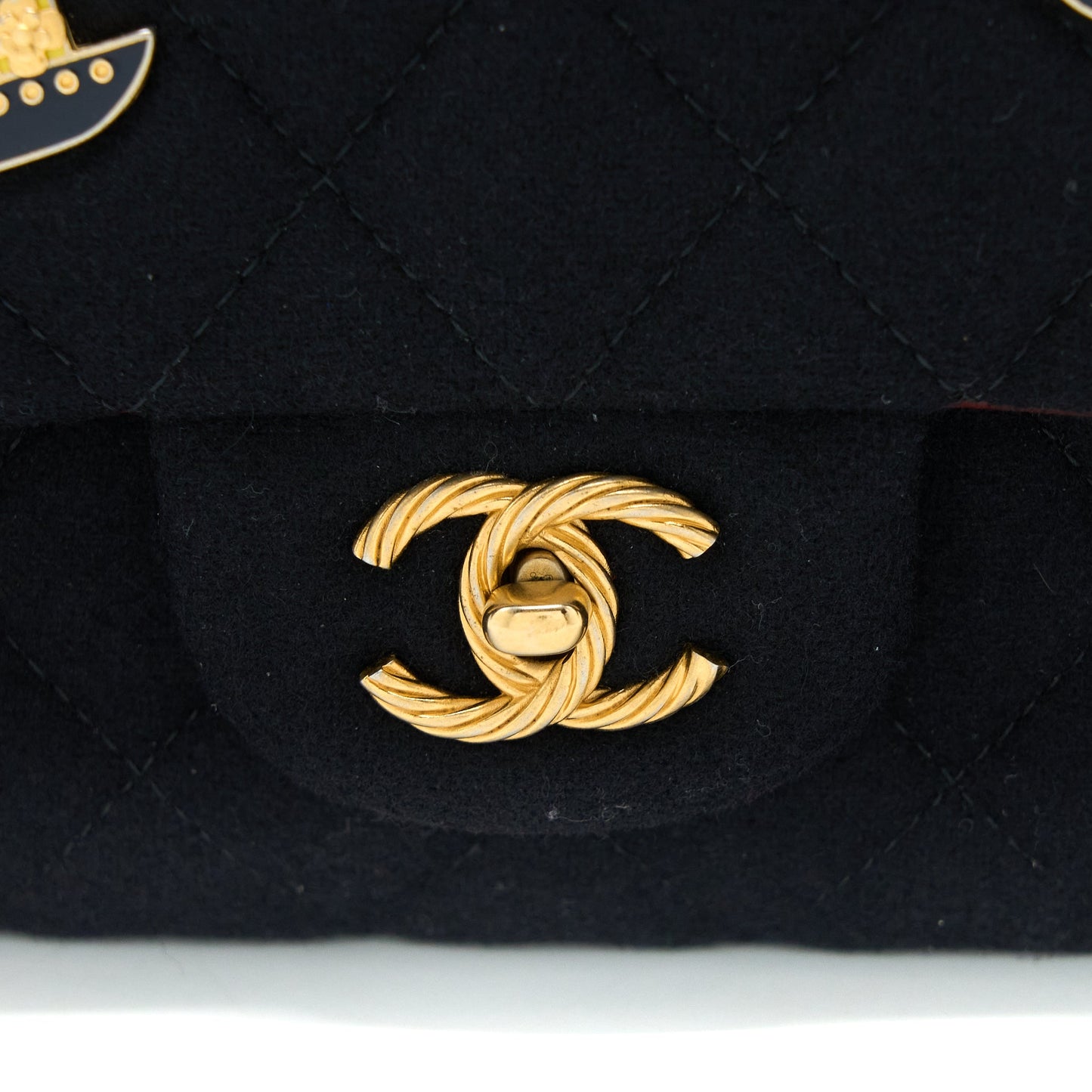 Chanel Medium Classic Double Flap Bag 2018 Metiers d’Art Paris-Hamburg Collection Wool GHW