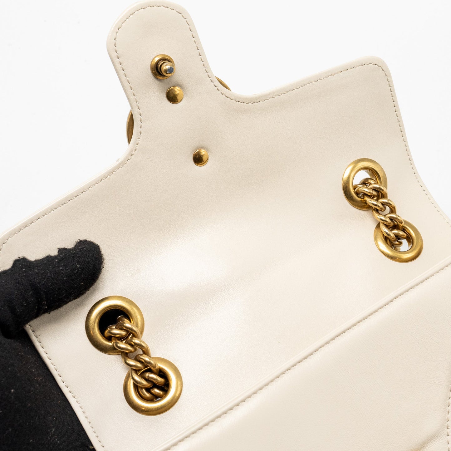 Gucci Mini Marmont bag calfskin white GHW