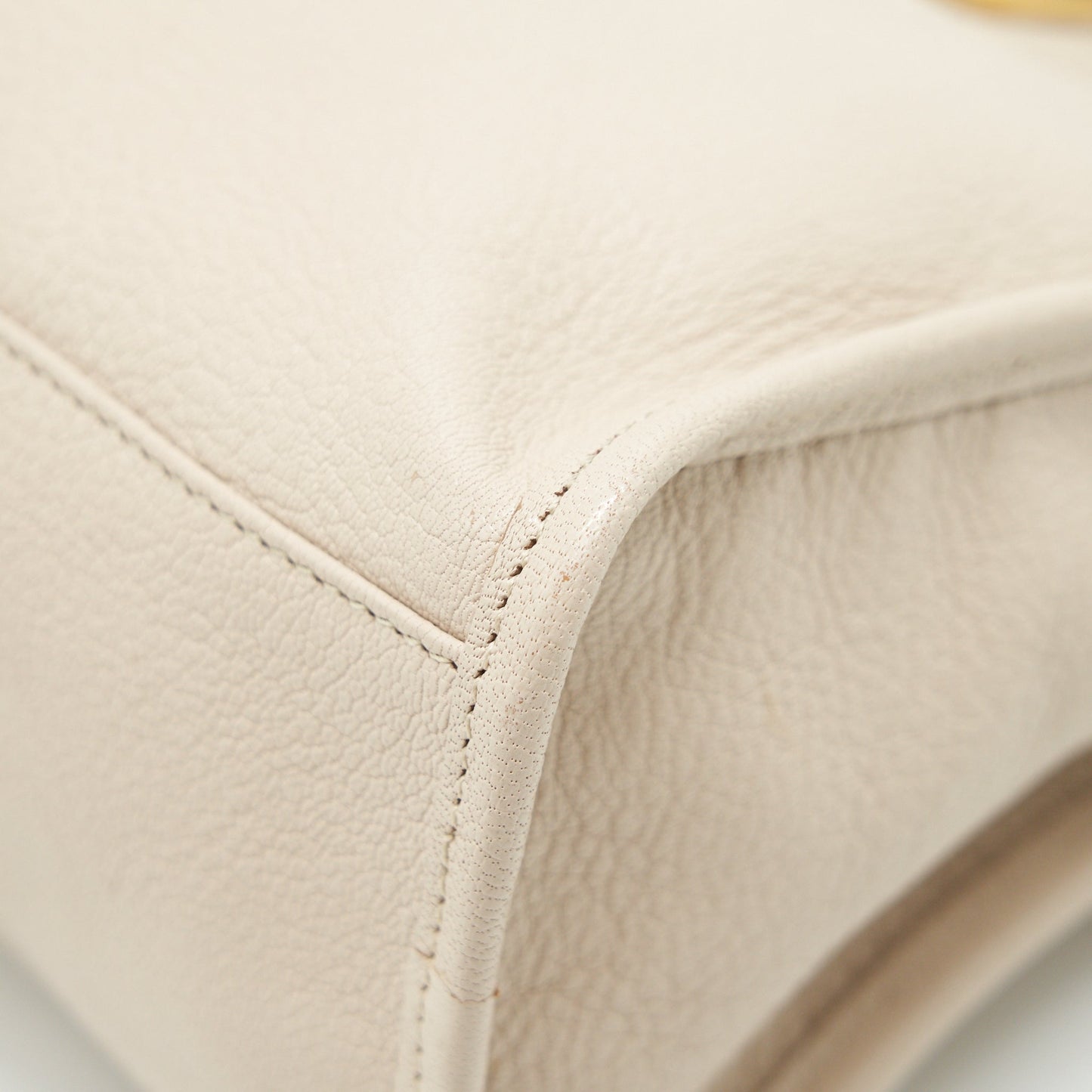 BALENCIAGA SMALL METALLIC EDGE CITY BEIGE GHW