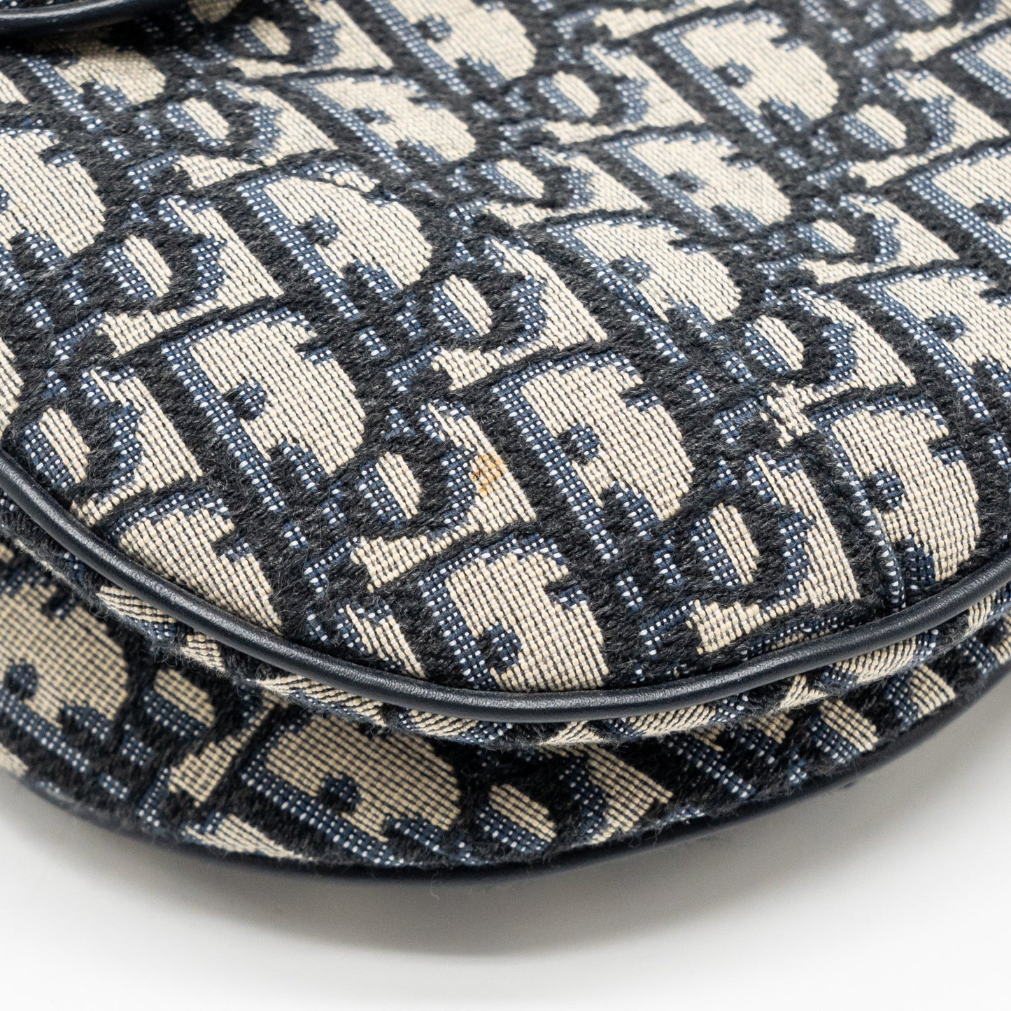 Dior Medium Saddle Bag Blue Dior Oblique Jacquard Canvas/Calfskin GHW