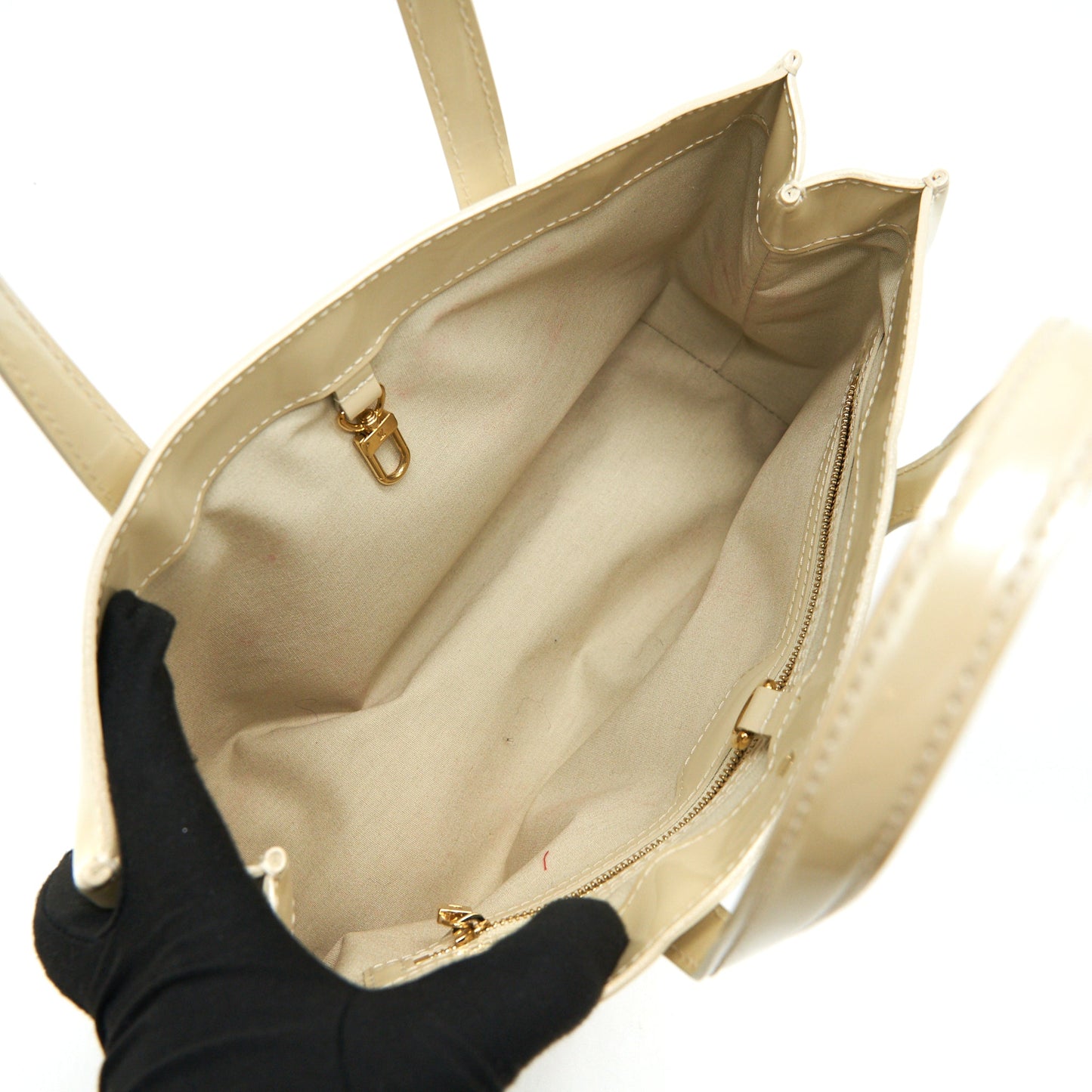 Louis Vuitton Beige Monogram Vernis Wilshire PM Bag