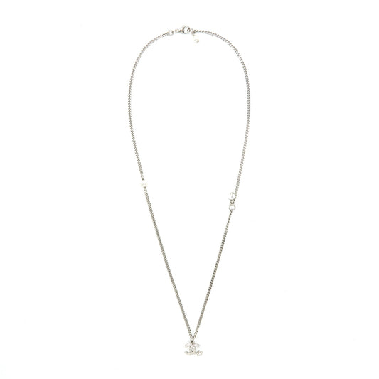 Chanel mini CC logo necklace SHW