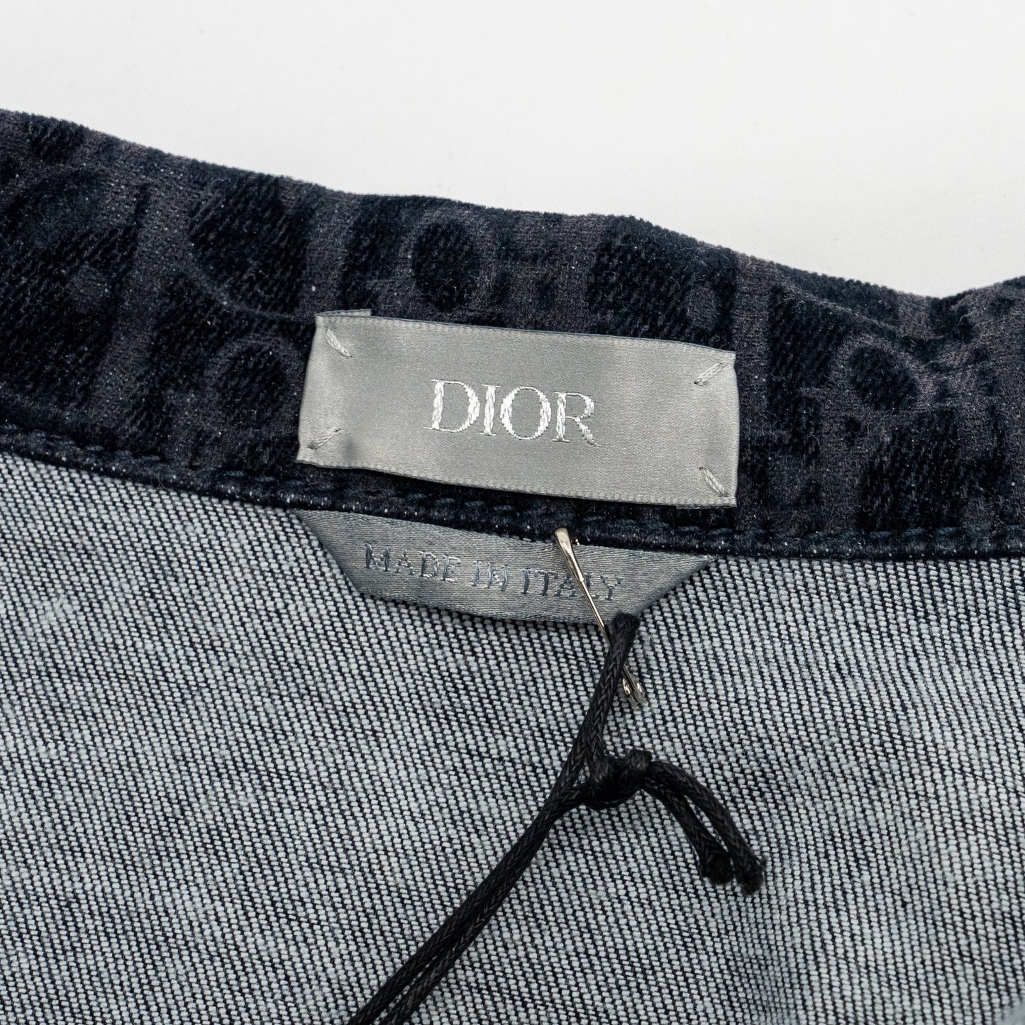 Dior Size 50 Oblique Overshirt Velvet/Denim Navy