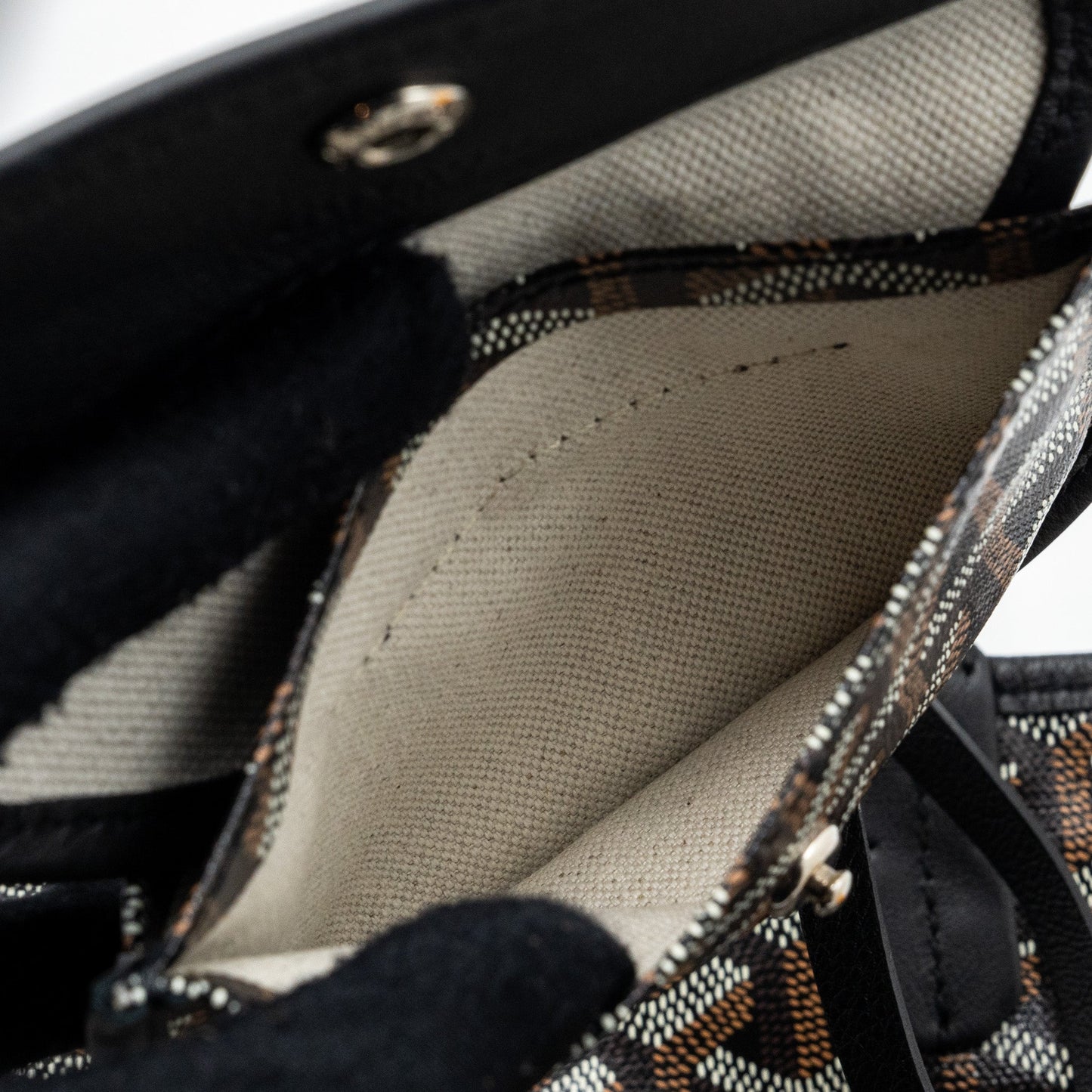 Goyard Anjou Mini Bag Cavas/calfskin Black SHW