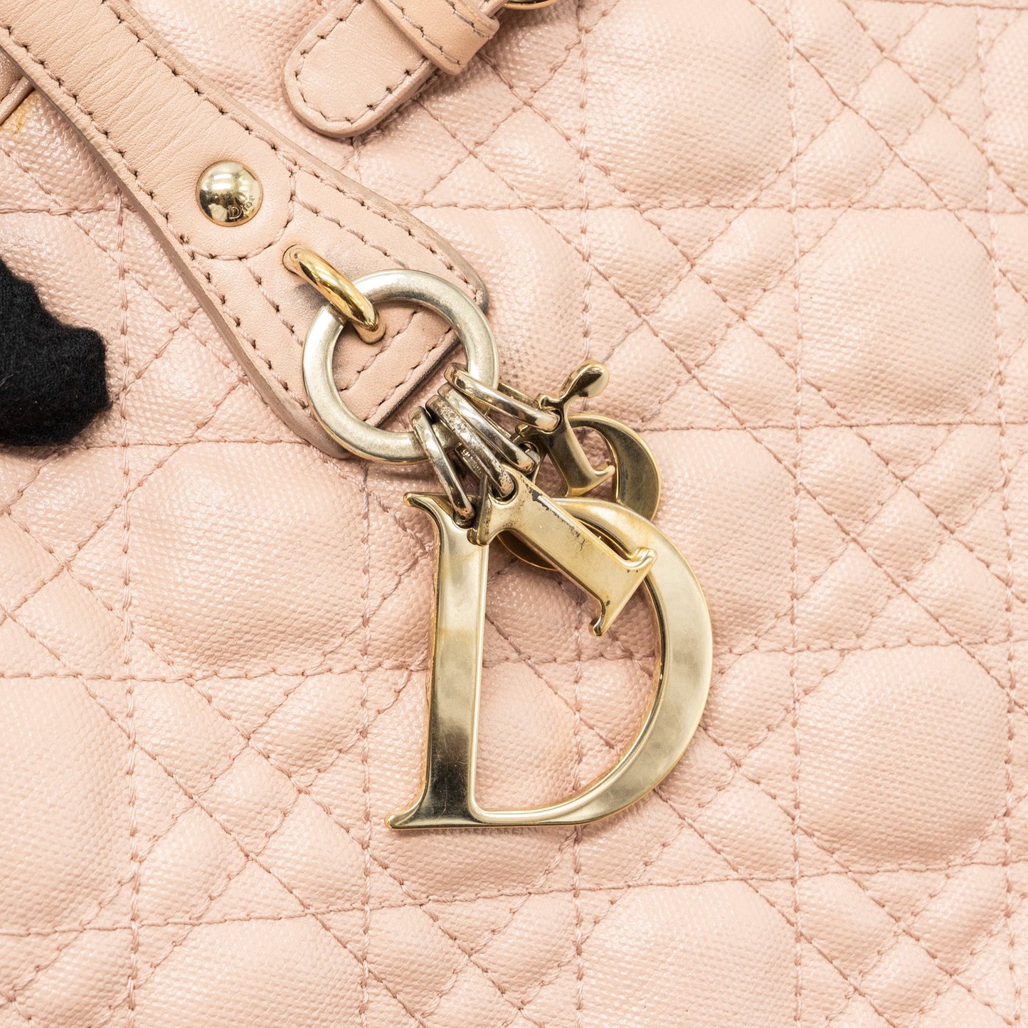 Dior small shopping tote bag light pink GHW