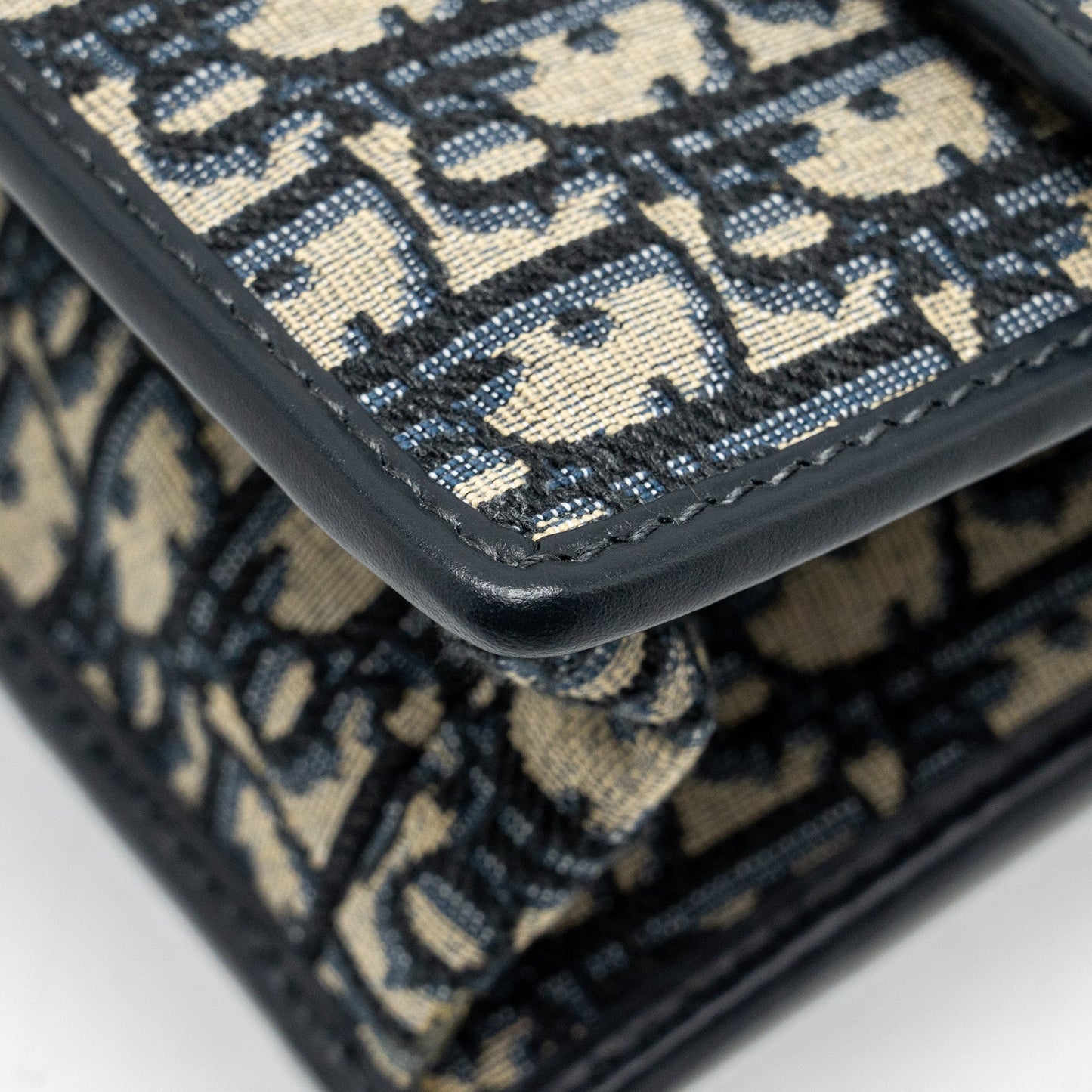 Dior 30 Montaigne Chain Bag Oblique Jacquard Blue GHW