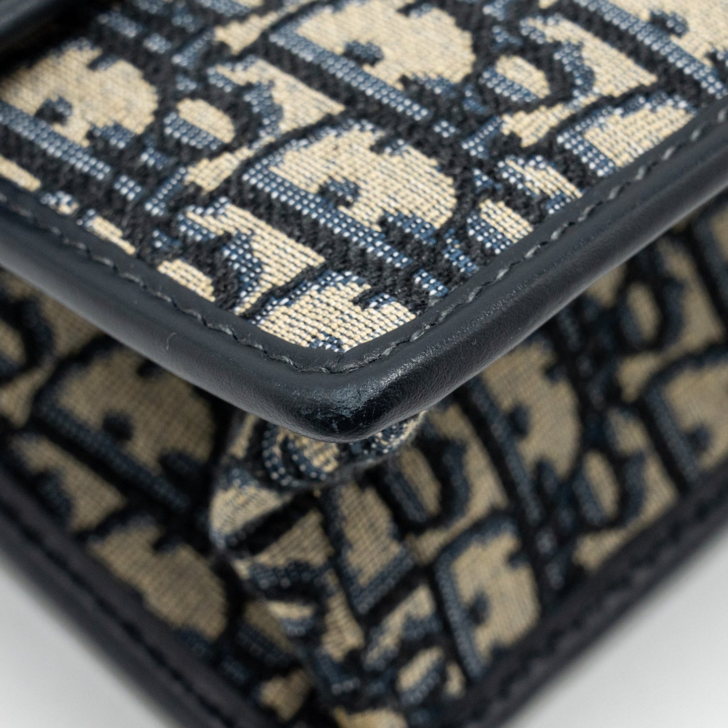 Dior 30 Montaigne Chain Bag Oblique Jacquard Blue GHW