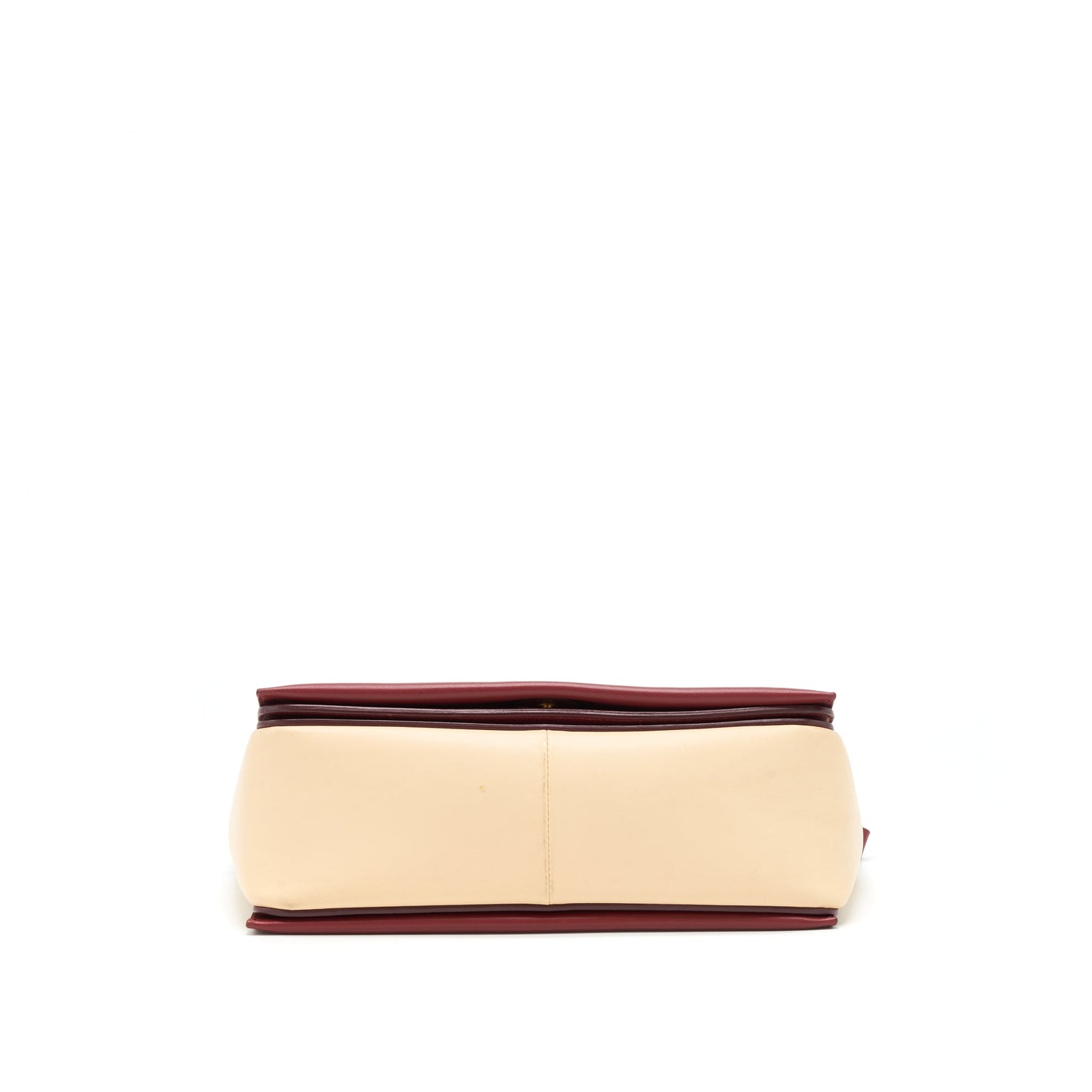 Celine Frame Bag Dark Red/Light Beige GHW