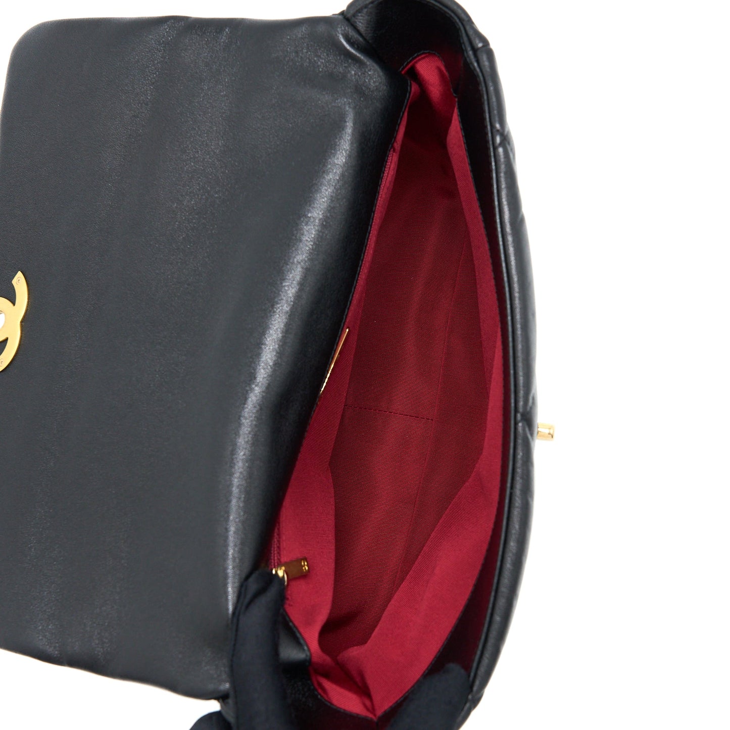 Chanel Medium 19 Bag Goatskin Black Multicolour Hardware