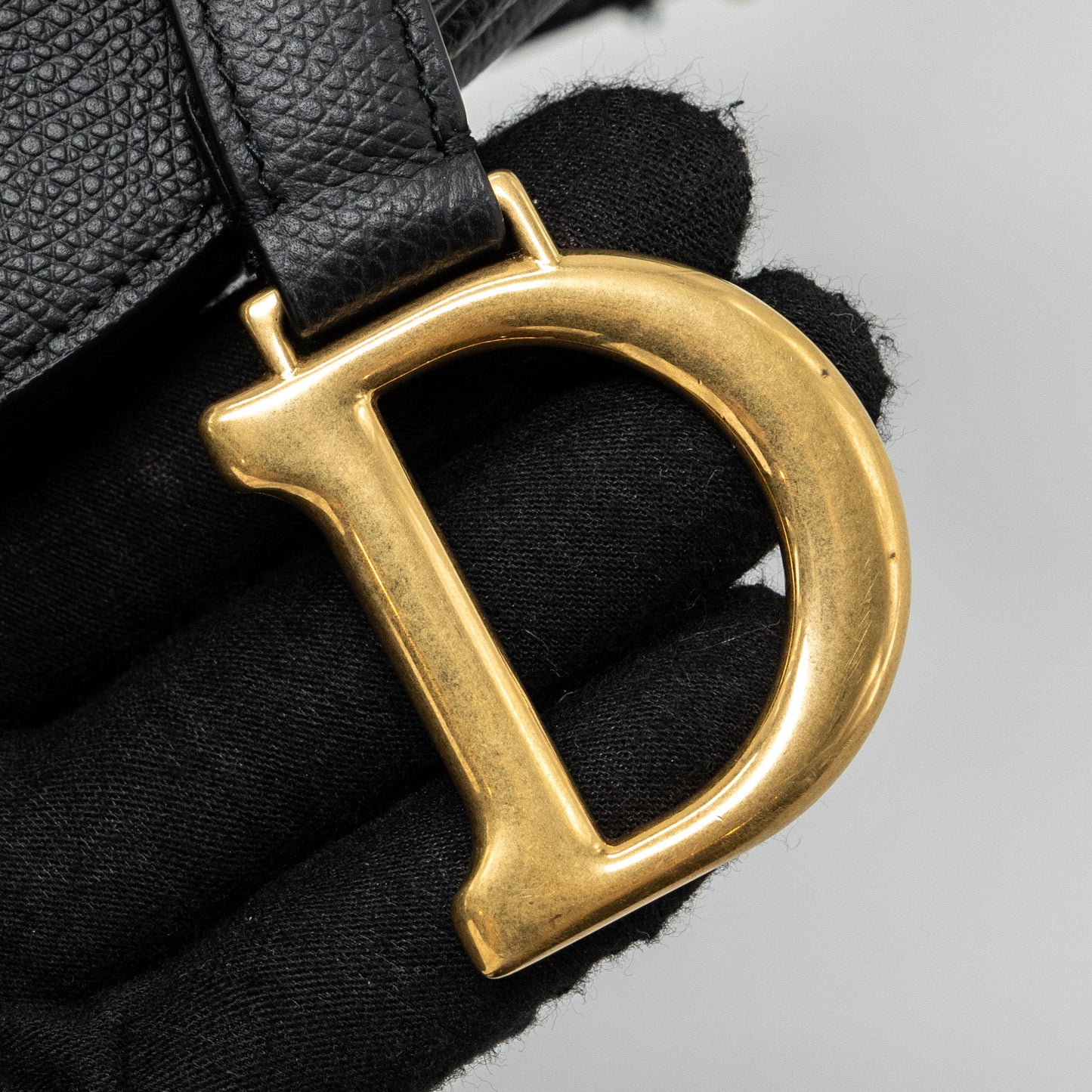 Dior Mini Saddle Bag Calfskin Black GHW  With An Extra Dior Strap