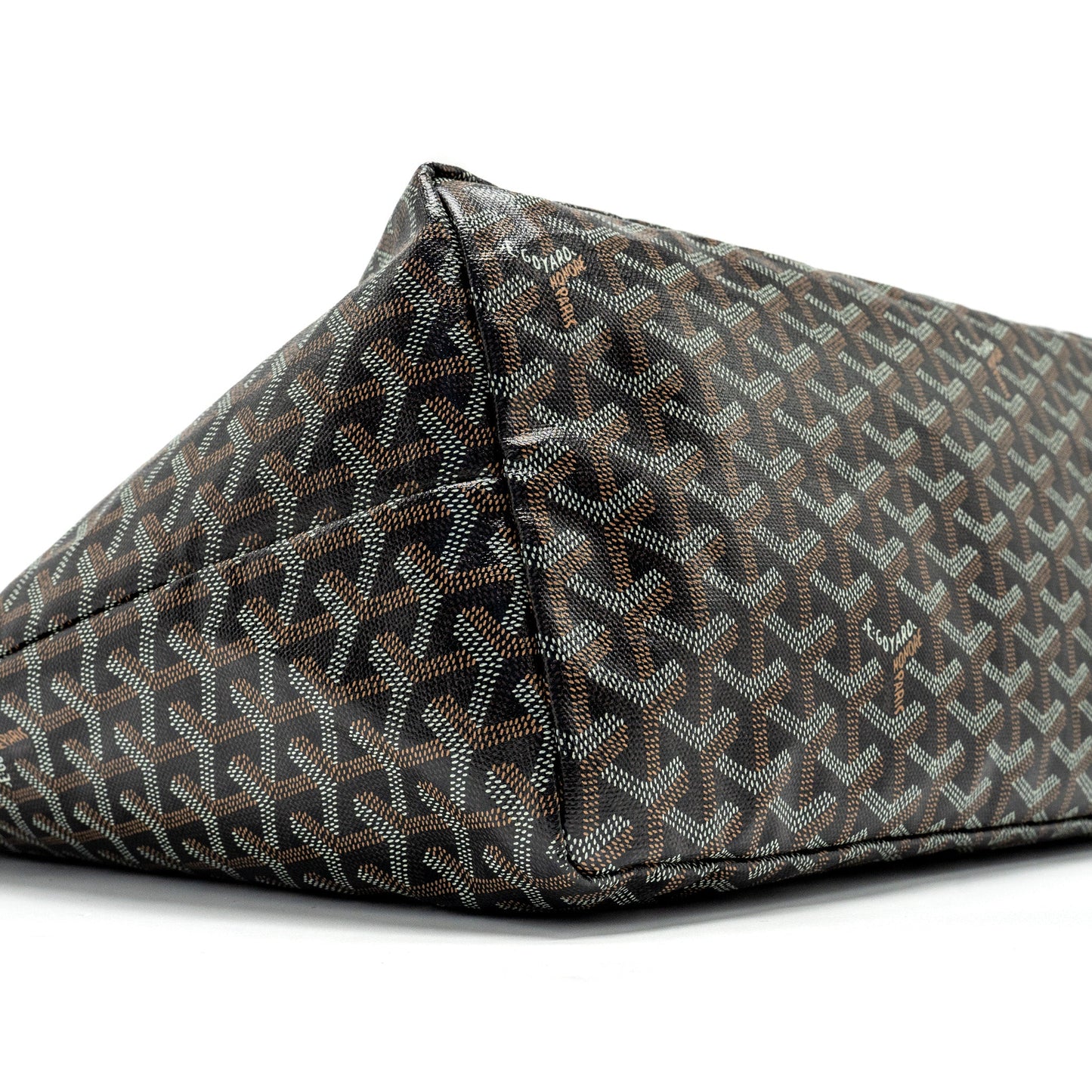 Goyard Saint Louis GM Tote Bag Goyardline Canvas Black SHW