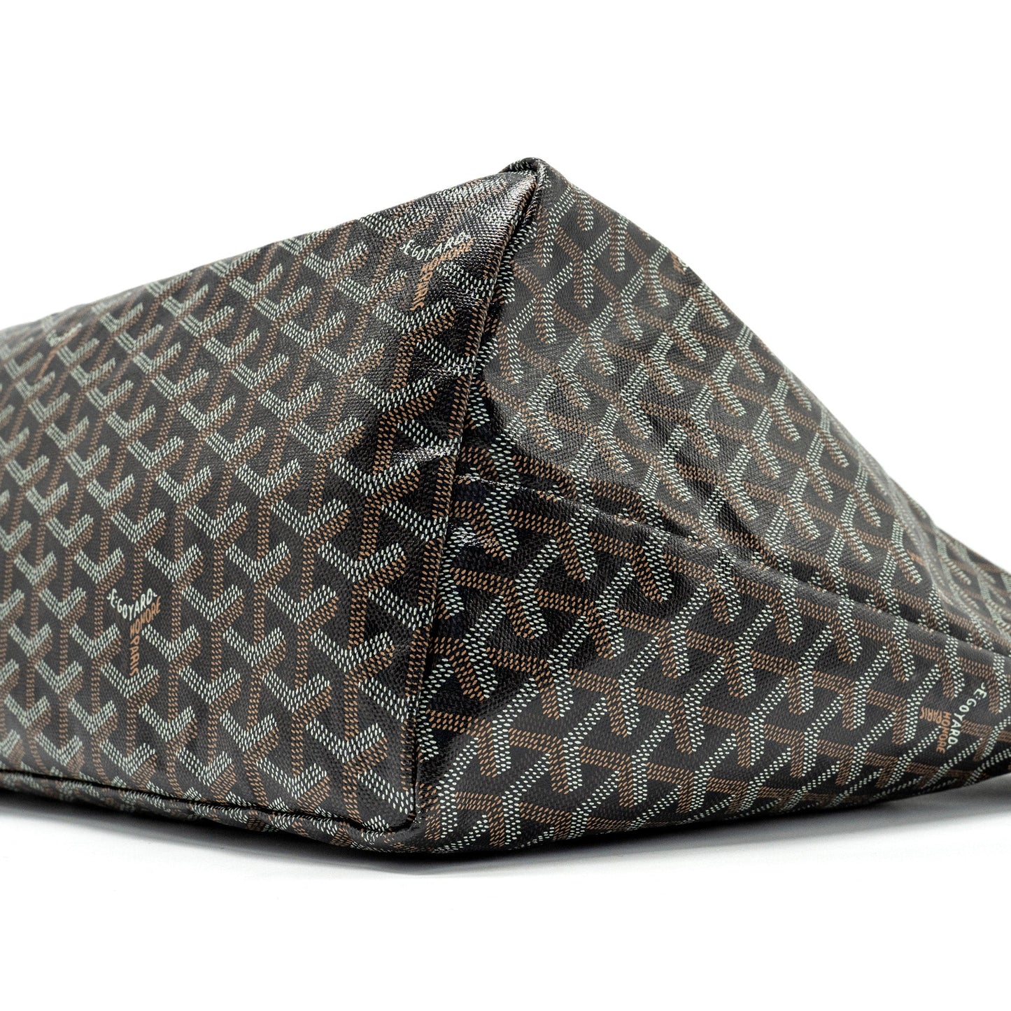Goyard Saint Louis GM Tote Bag Goyardline Canvas Black SHW