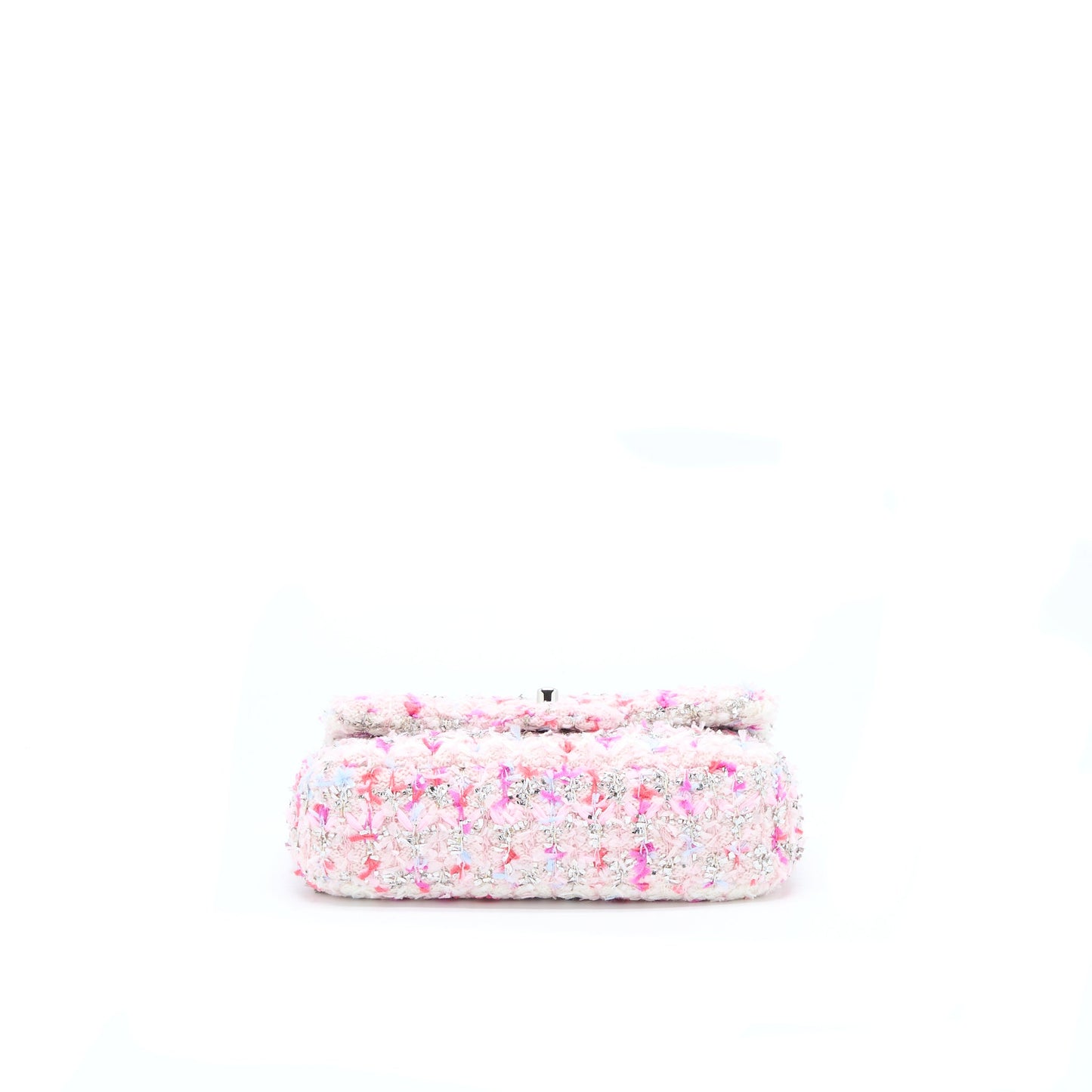 Chanel Seasonal Mini Rectangular Flap Bag Tweed Pink/Multicolour SHW
