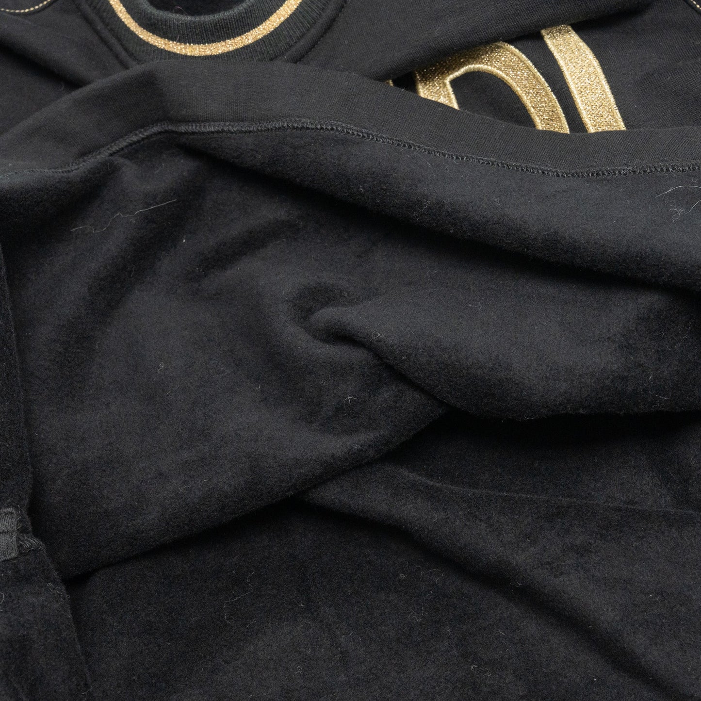 Fendi Size S Fendi Roma Sweatshirt with Ribbon Cotton Black/Gold