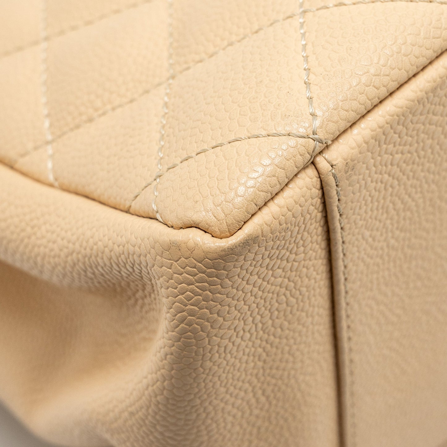 Chanel Grand Shopping Tote Bag Caviar Beige SHW