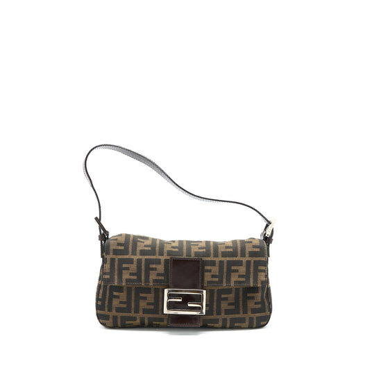 Fendi Vintage Baguette Shouder Bag FF Jacqiard SHW