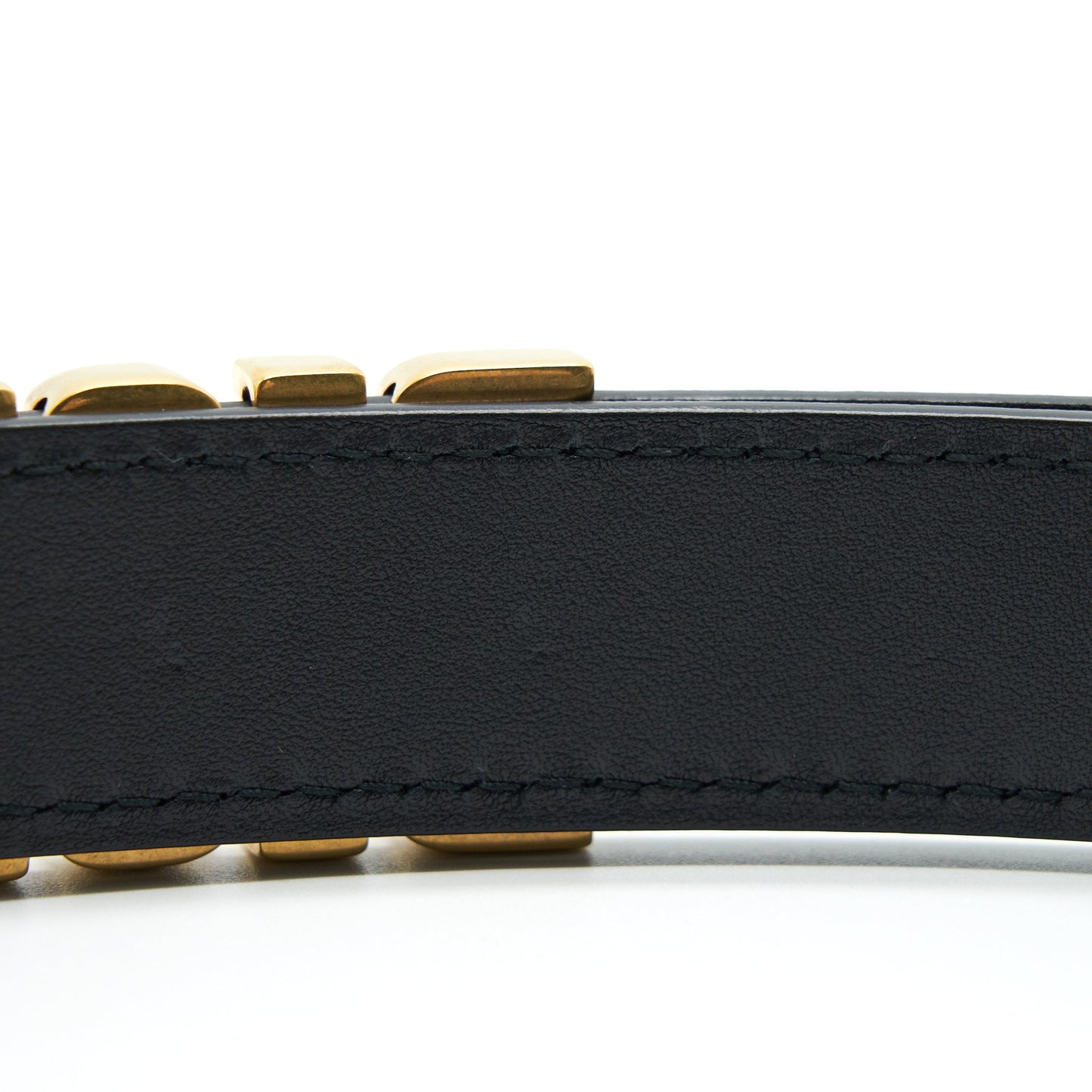 Dior size 70 D-fence Belt Black Smooth Calfskin 30mm