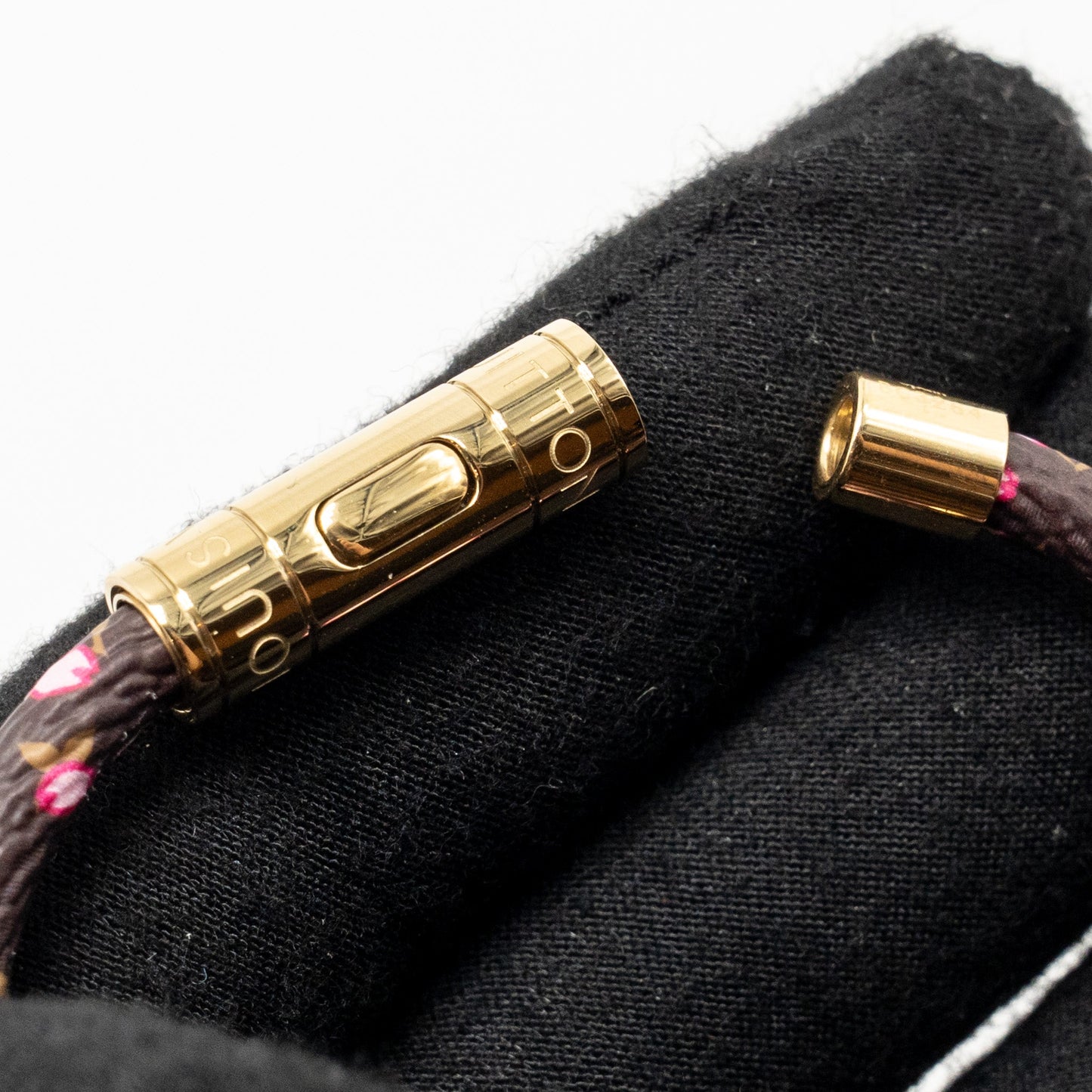 Louis Vuitton x Takashi Murakami Size 17 Cherry Blossom Bracelet Canvas Brown/Pink GHW