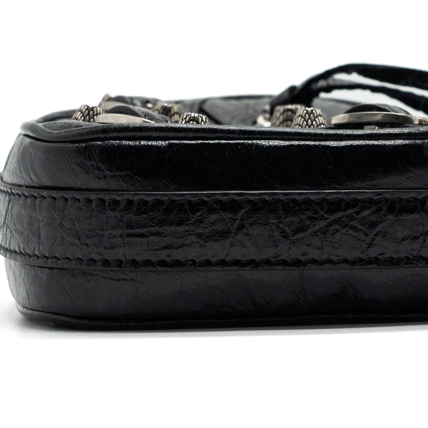 Balenciaga Le Gagole Heart Mini Bag Arena Lambskin Black Ruthenium Hardware
