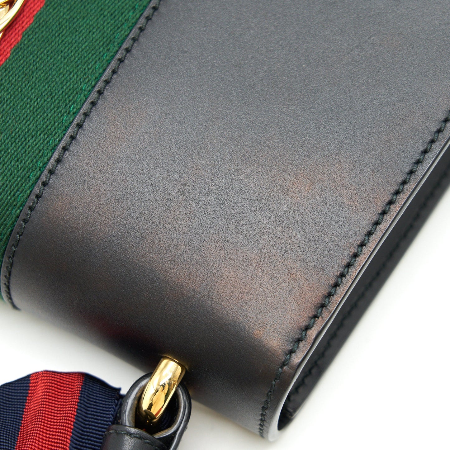 GUCCI SYLVIA SMALL LEATHER BAG BLACK