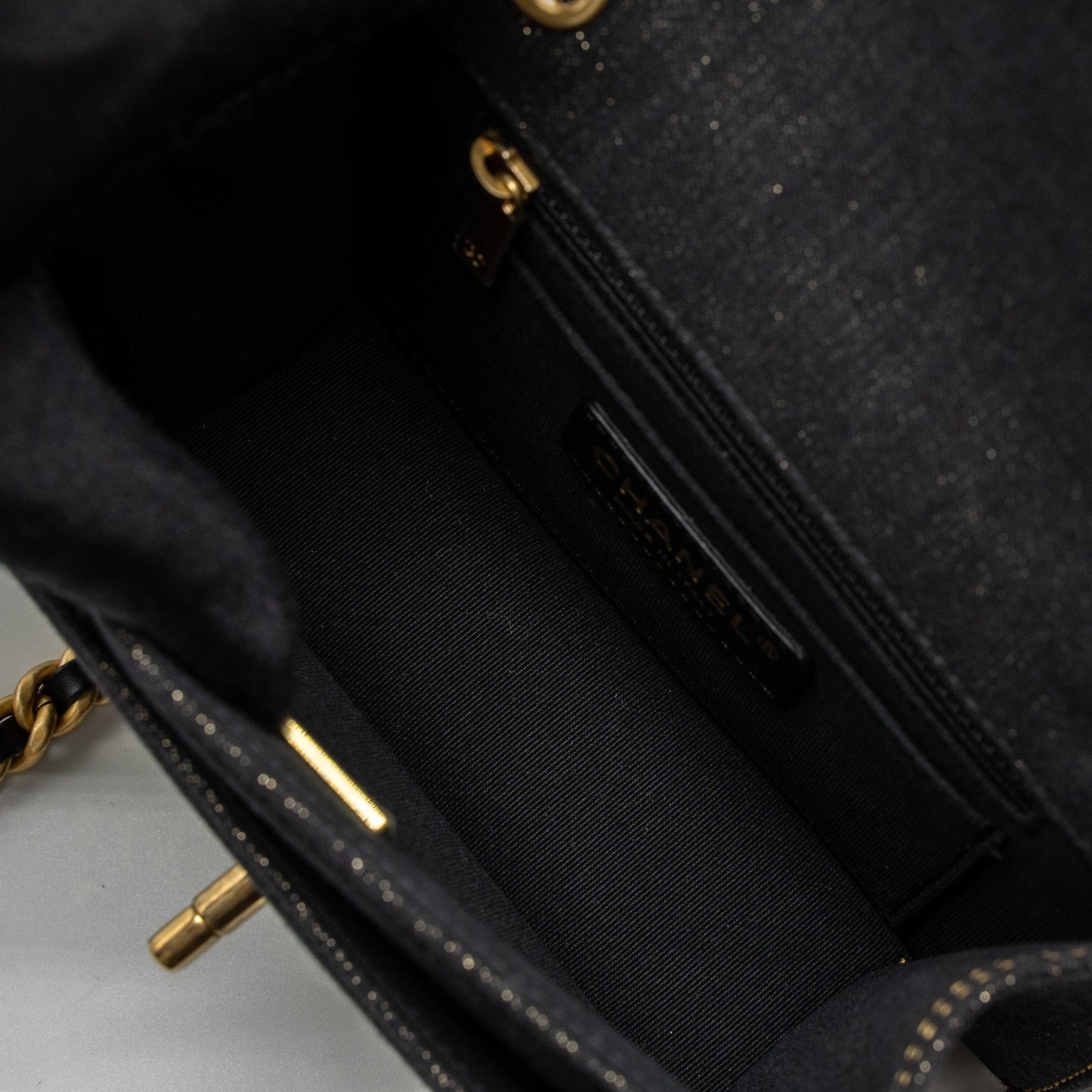 Chanel 23S Flap Bag Denim Dark Blue Brushed GHW (Microchip)