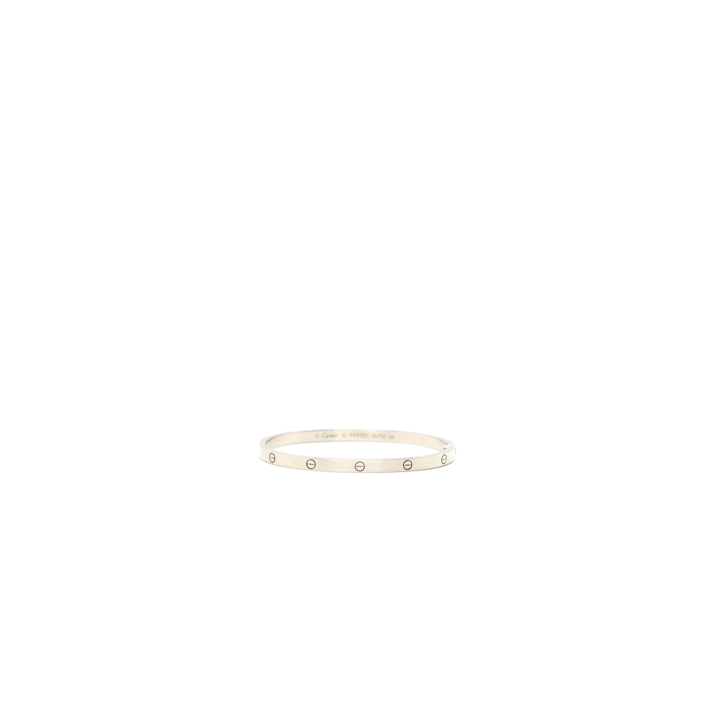 Cartier Size 16 Love Bracelet Small Model White Gold