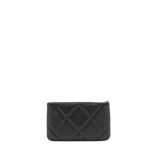 Chanel 19 Small pouch Goatskin Black GHW