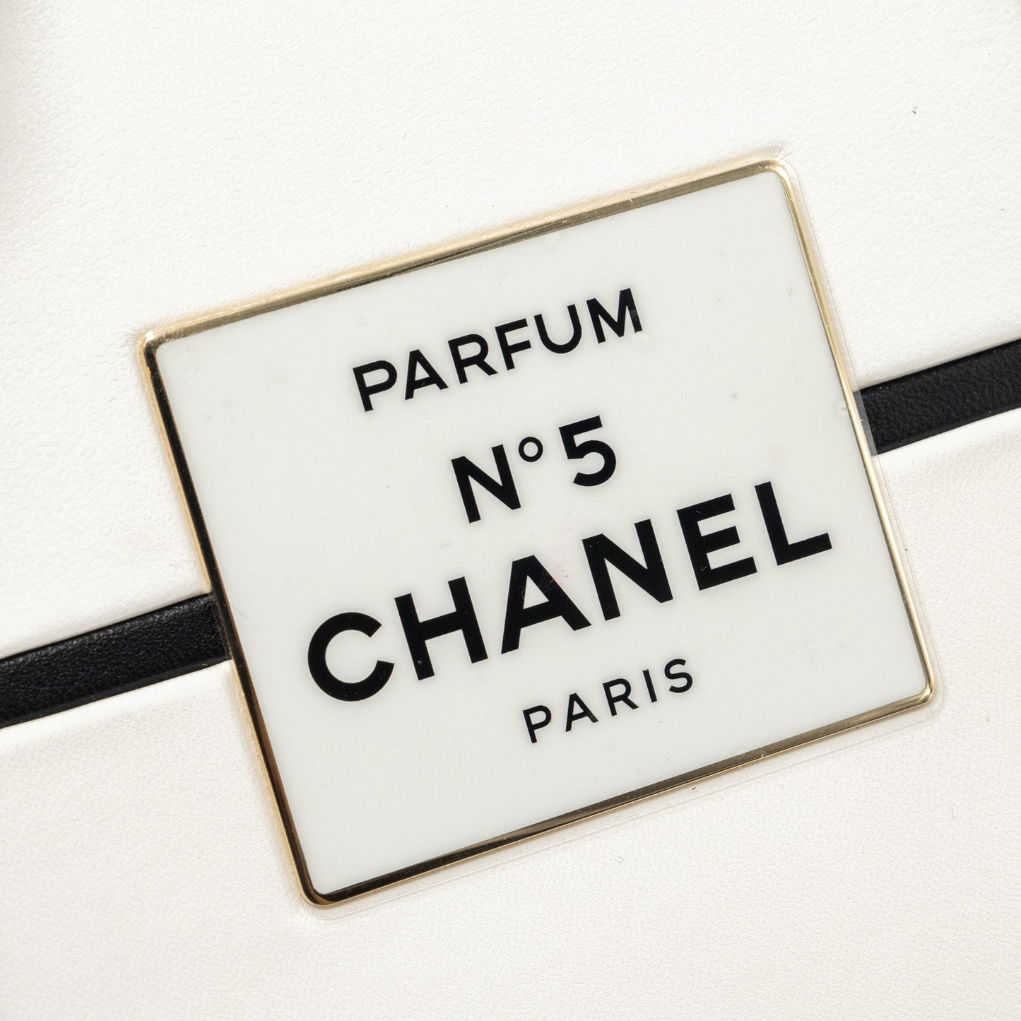 Chanel 21s Perfume Bottle Evening Bag Lambskin Black/White LGHW