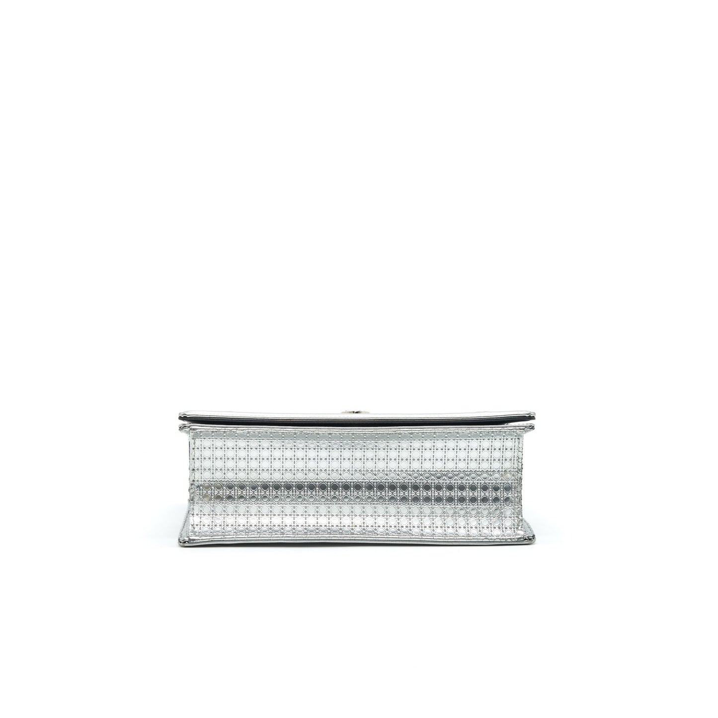 CHRISTIAN DIOR DIORAMA MEDIUM IN METALLIC SILVER WITH SHW