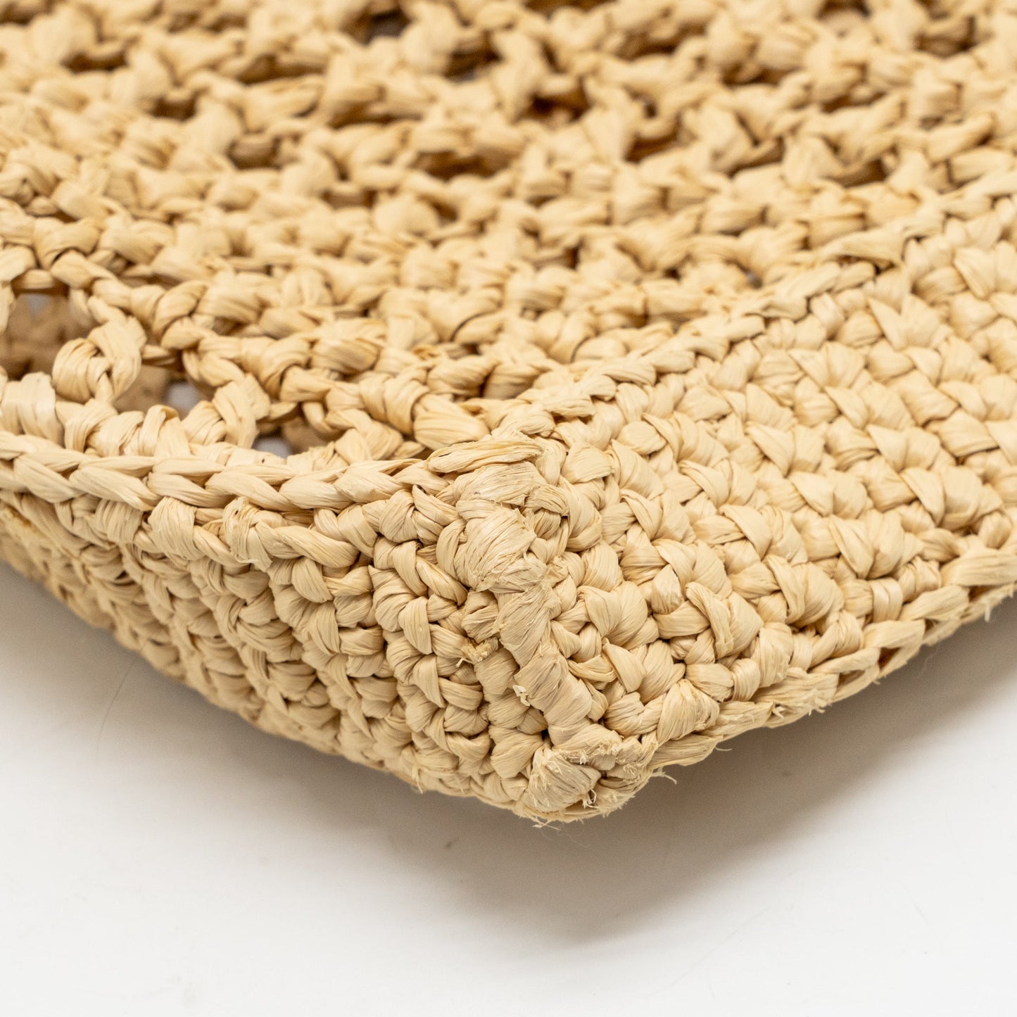 Prada Crochet Tote Bag Raffia Natural