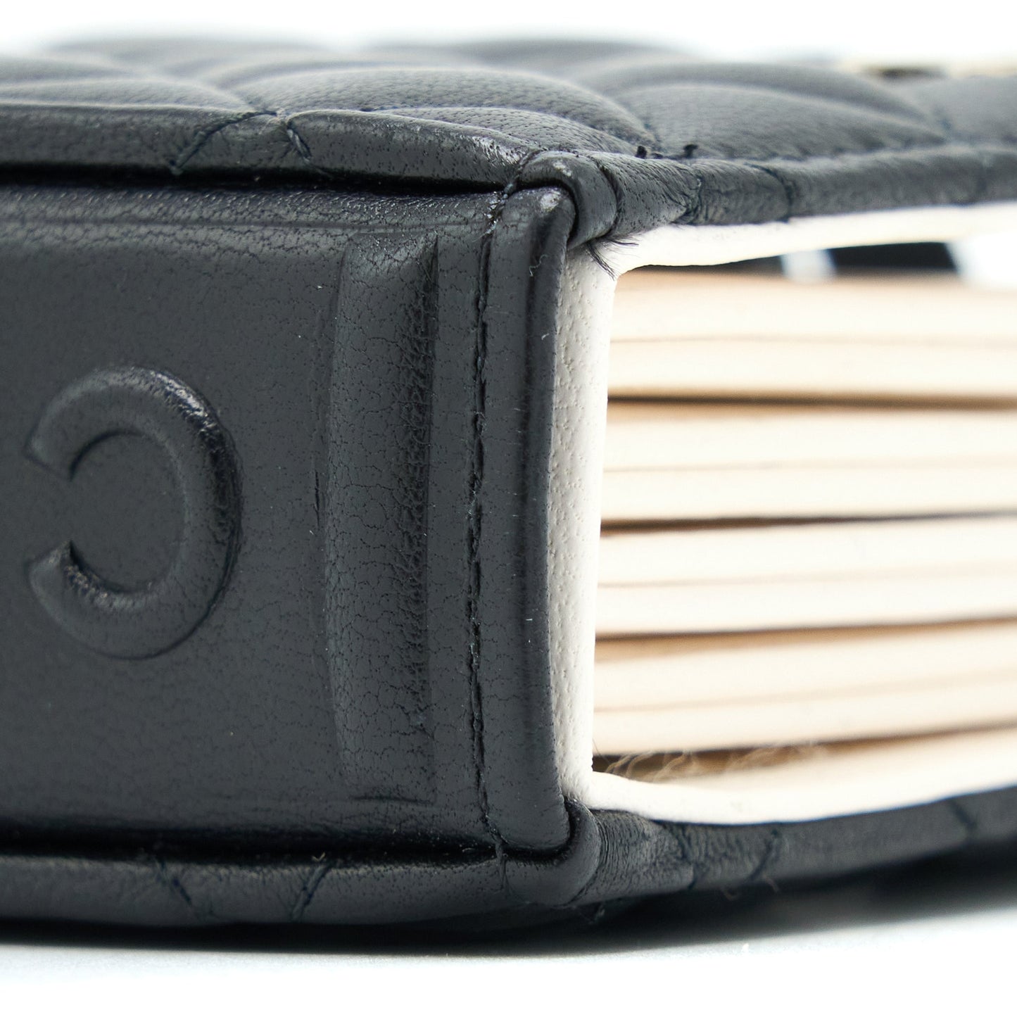 Chanel 22B Mini Book Card Holder Lambskin Black LGHW (Microchip)