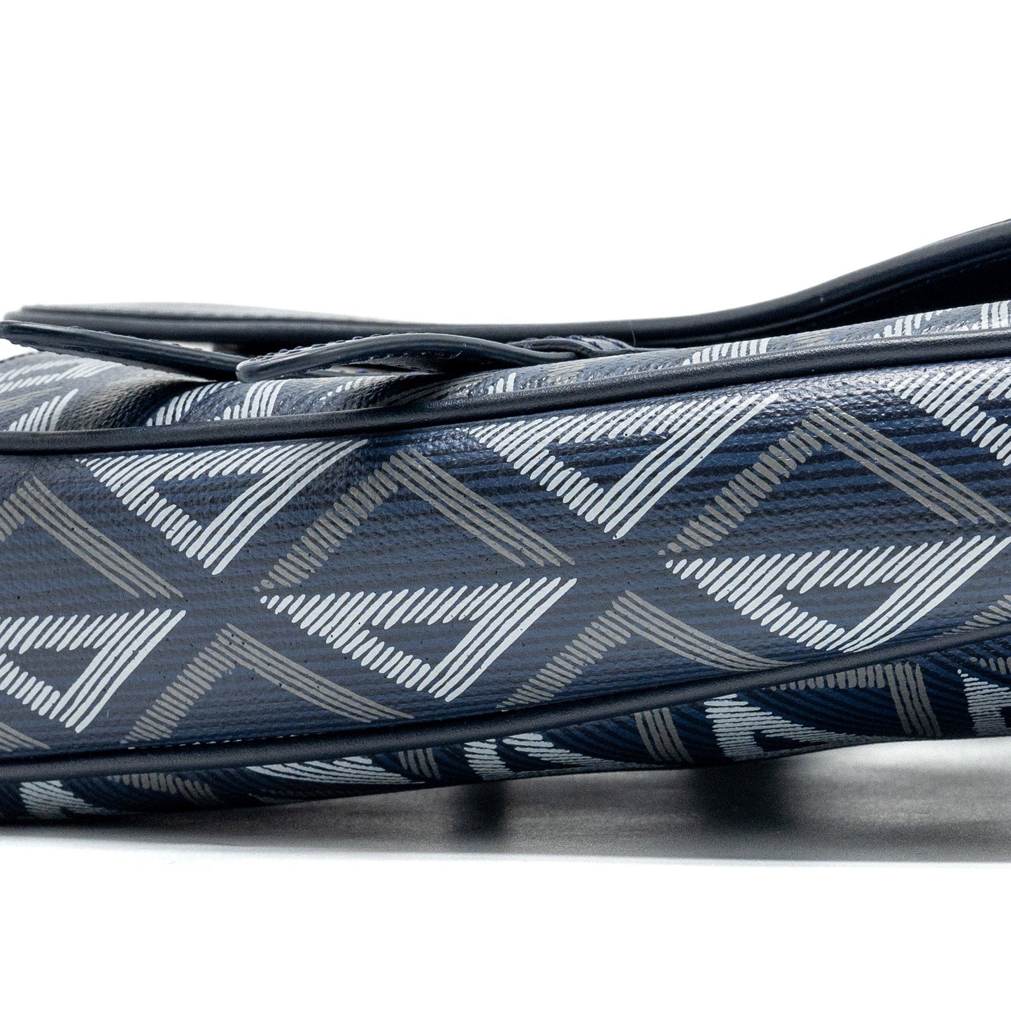 Dior Homme Saddle Bag CD Diamond Canvas/Smooth Calfskin Navy Blue SHW