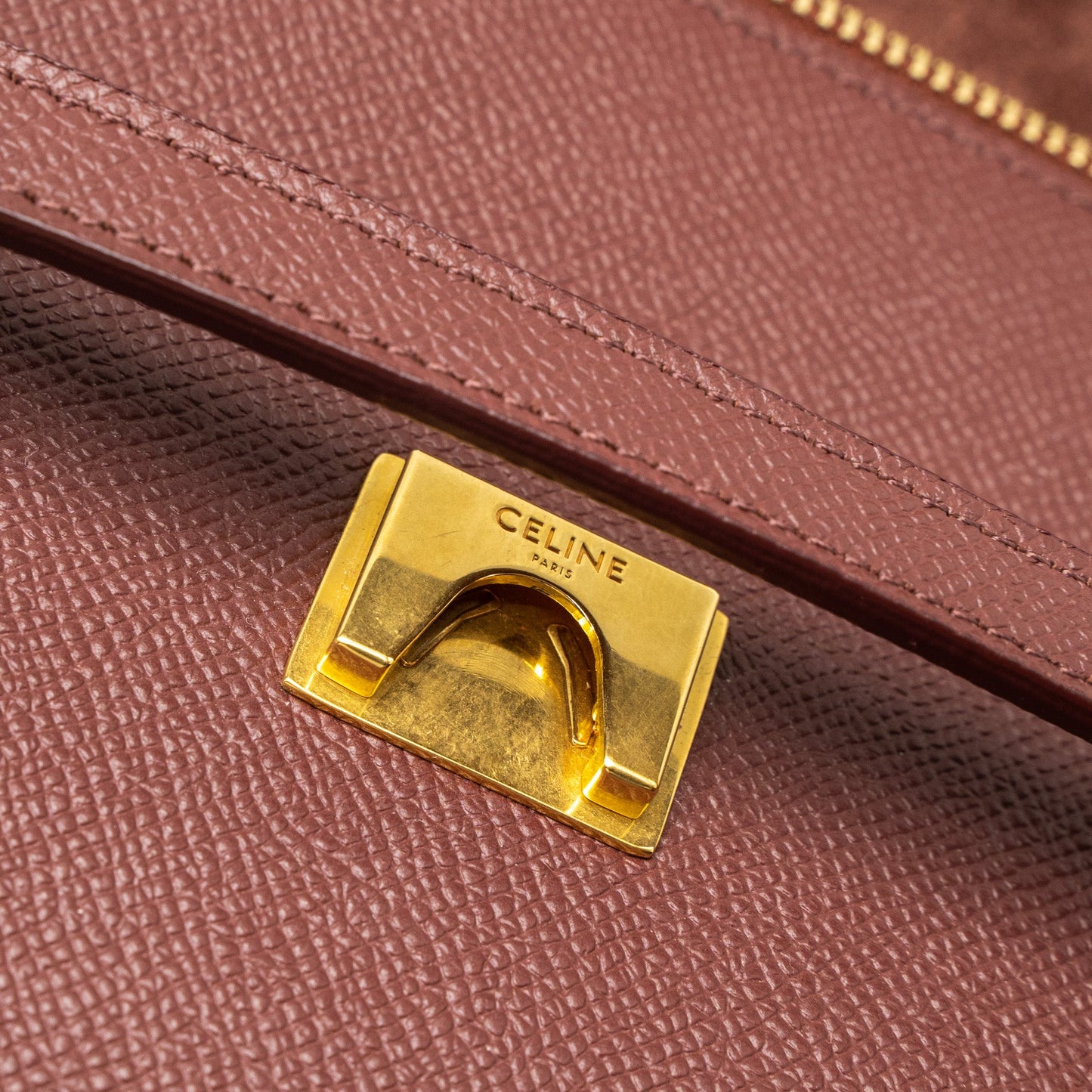 Celine Micro Belt Bag Grained Calfskin Burgundy GHW