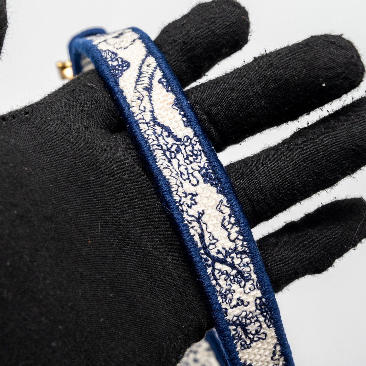 Dior Medium Saddle Bag Toile De Jouy Blue GHW