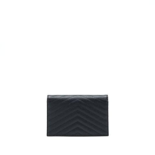 Saint Laurent/YSL Envelop Chain Wallet Caviar Black GHW