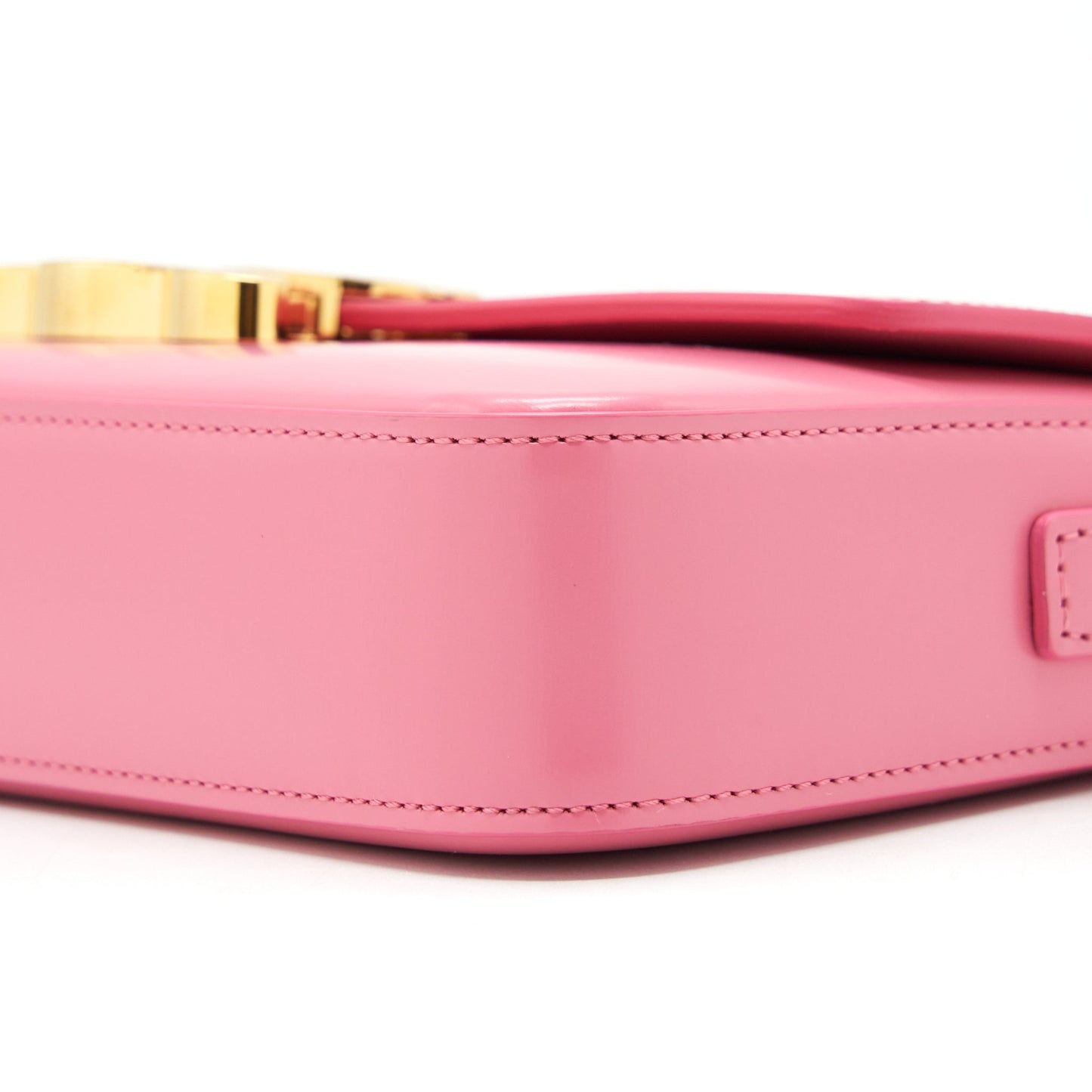 Celine Triomphe Shoulder Bag Shiny Calfskin Flamingo