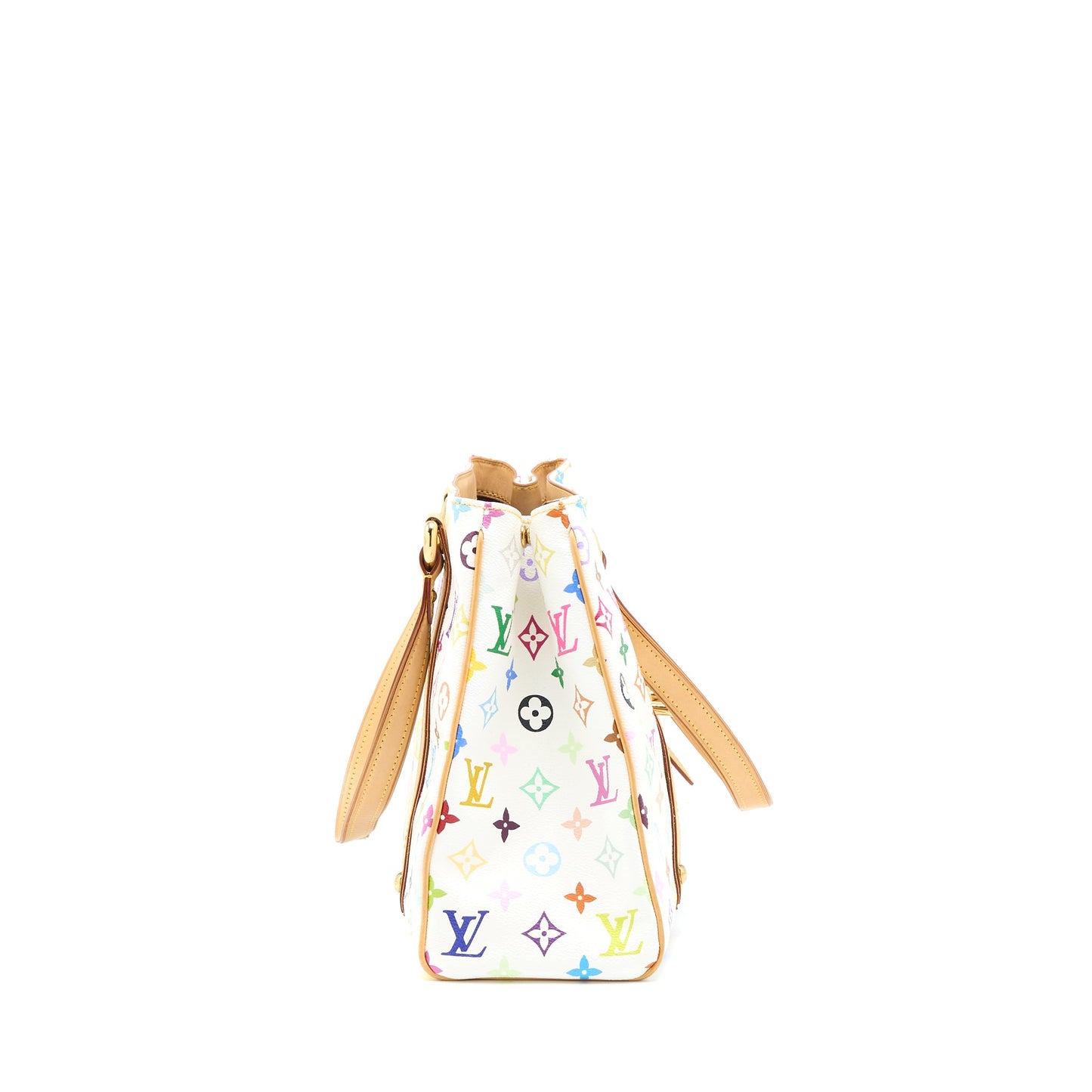 Louis Vuitton Aurelia Shoulder Bag White Multicolour Monogram Canvas GHW