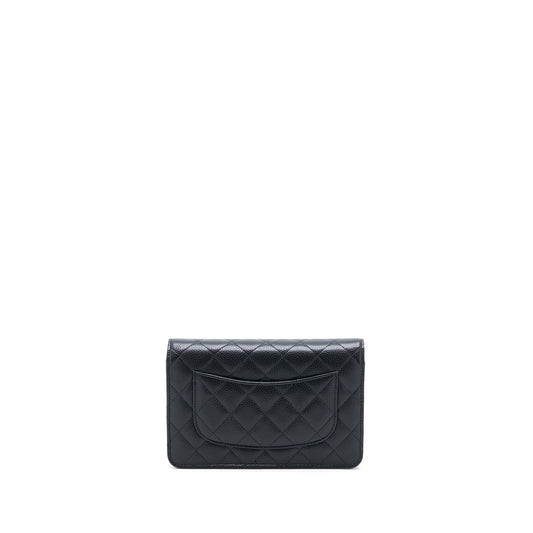 Chanel Classic Wallet On Chain Caviar Black GHW (Microchip)
