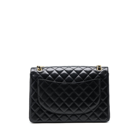 Chanel Maxi Classic Double Flap Bag Lambskin Black GHW