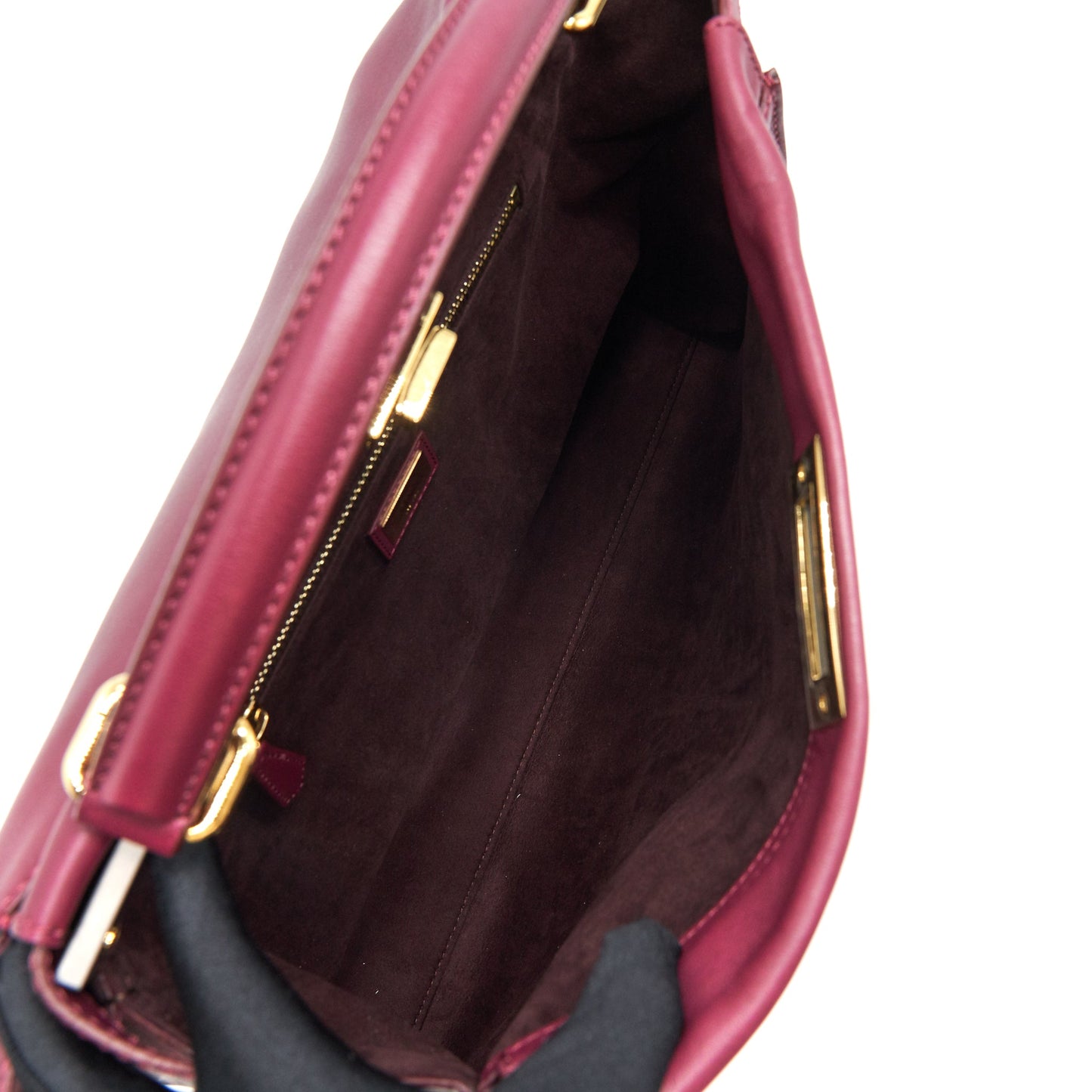 Fendi large Peekaboo Tote Bag Dark Red