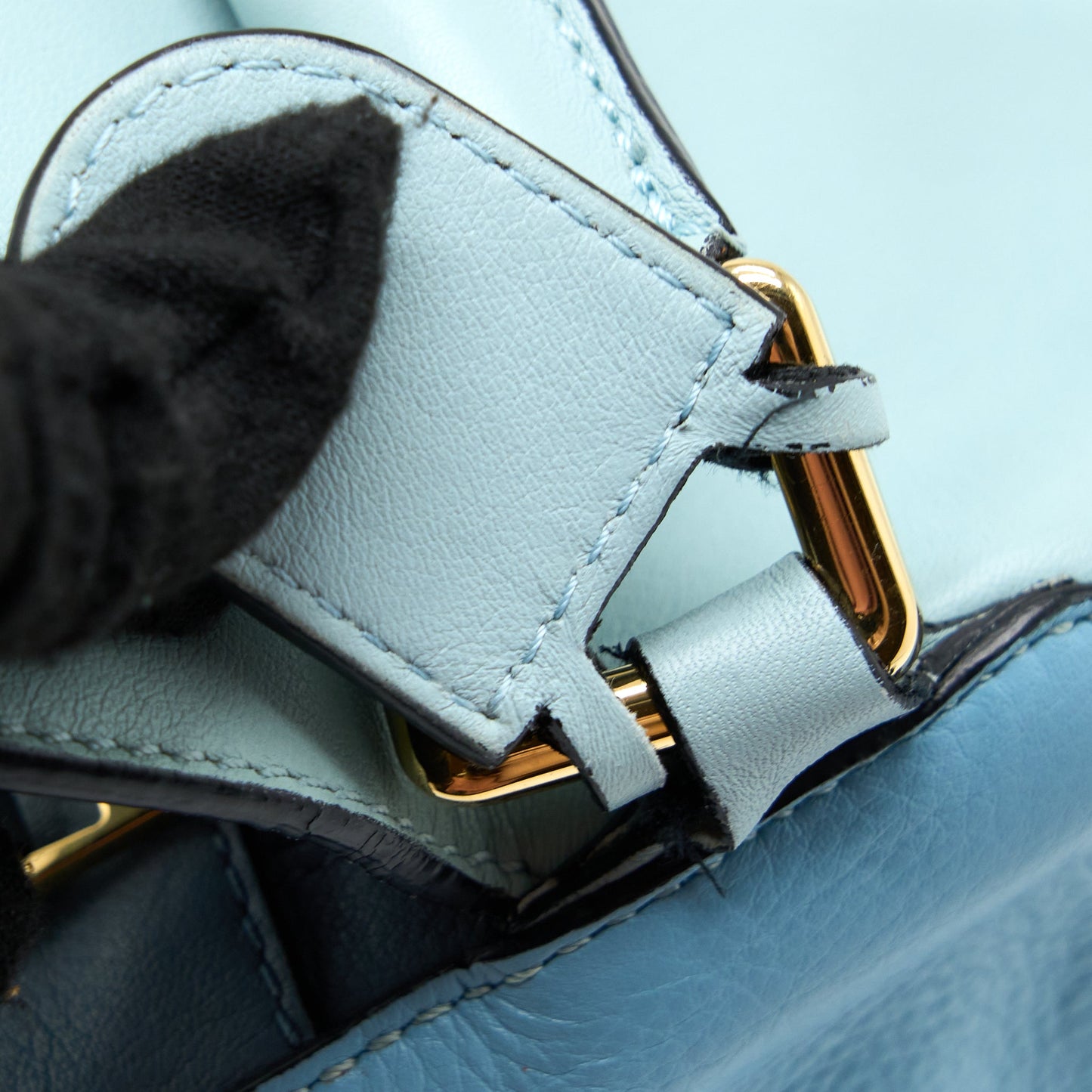 Loewe Puzzle Bag Calfskin Light Blue SHW