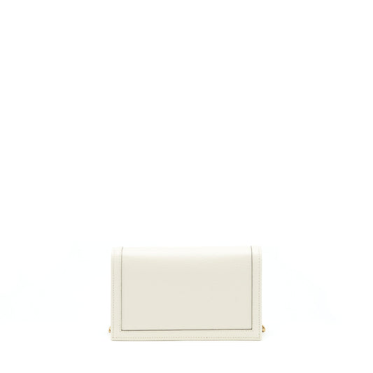 Gucci Diana Mini Bag with Bamboo White GHW