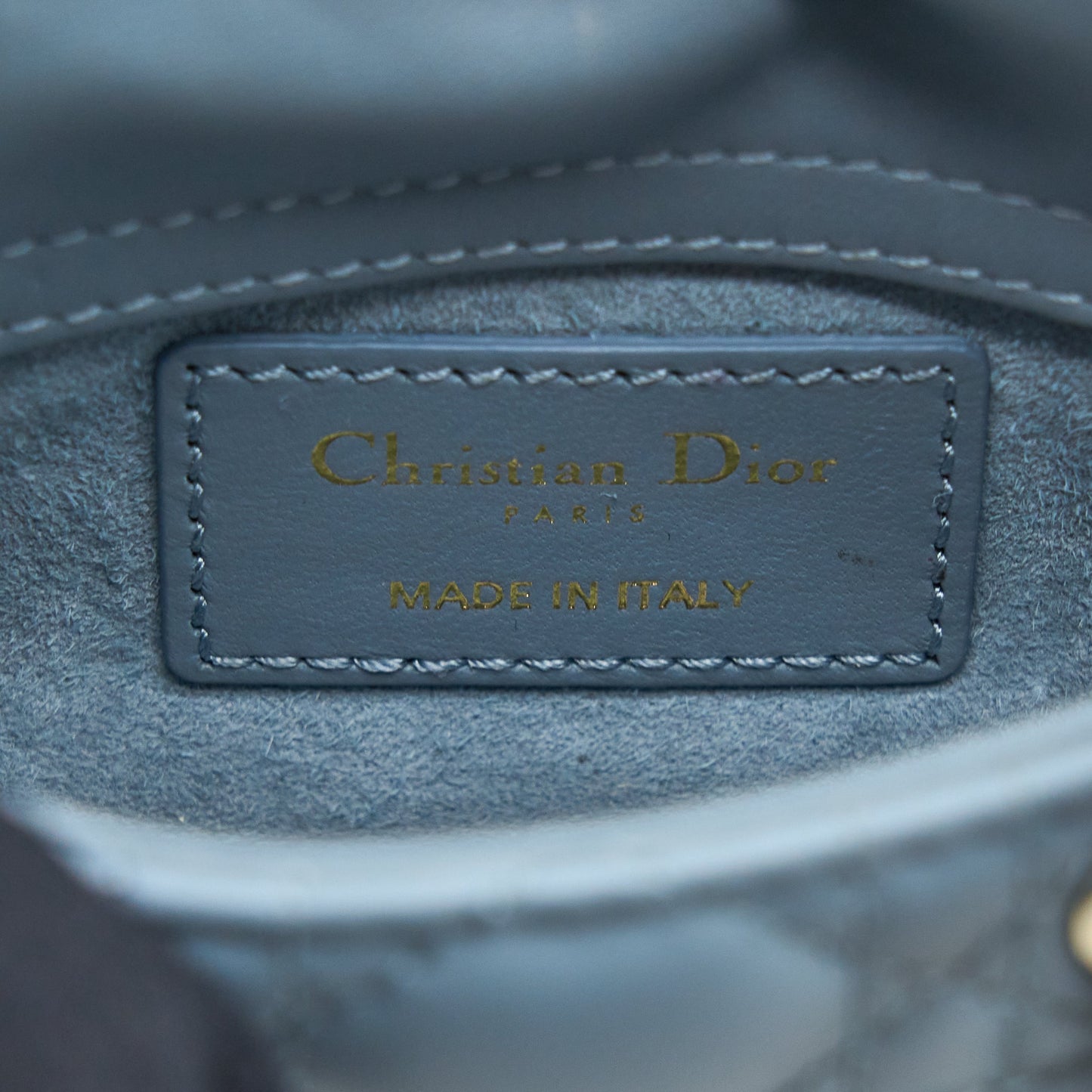 Dior Micro Lady Dior Bag Cannage Lambskin Cloud Blue LGHW