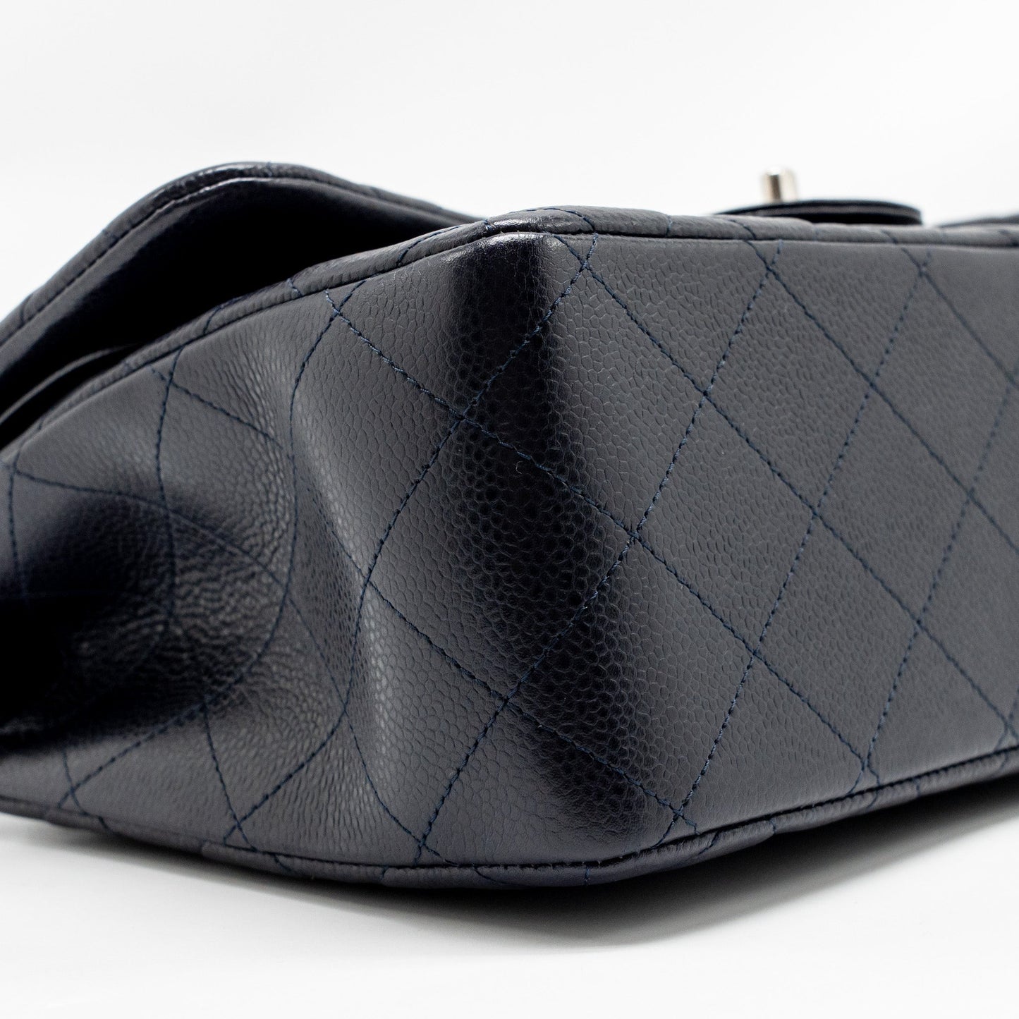 Chanel Jumbo Classic Double Flap Bag Caviar Dark Blue SHW