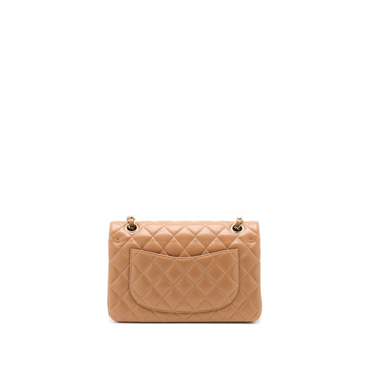 Chanel 22S Small Classic Flap Bag Lambskin Caramel LGHW(Microchip)