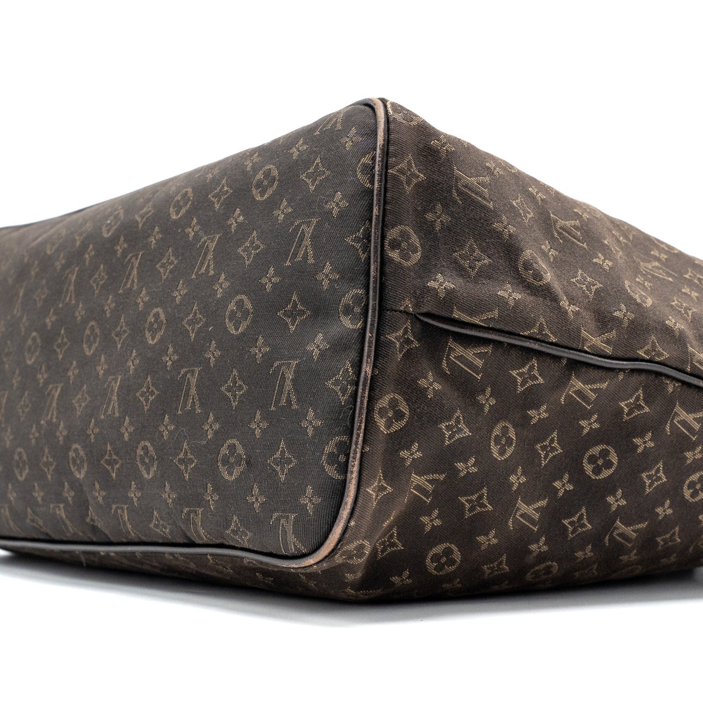 Louis Vuitton vintage neverfull MM fabric dark brown GHW
