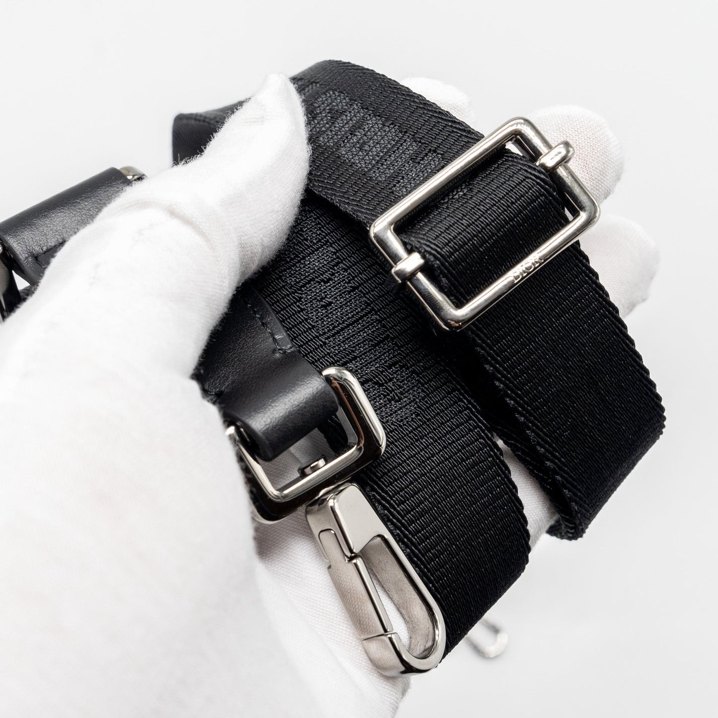 Dior Homme Saddle Bag CD Diamond Canvas/Smooth Calfskin Navy Blue SHW