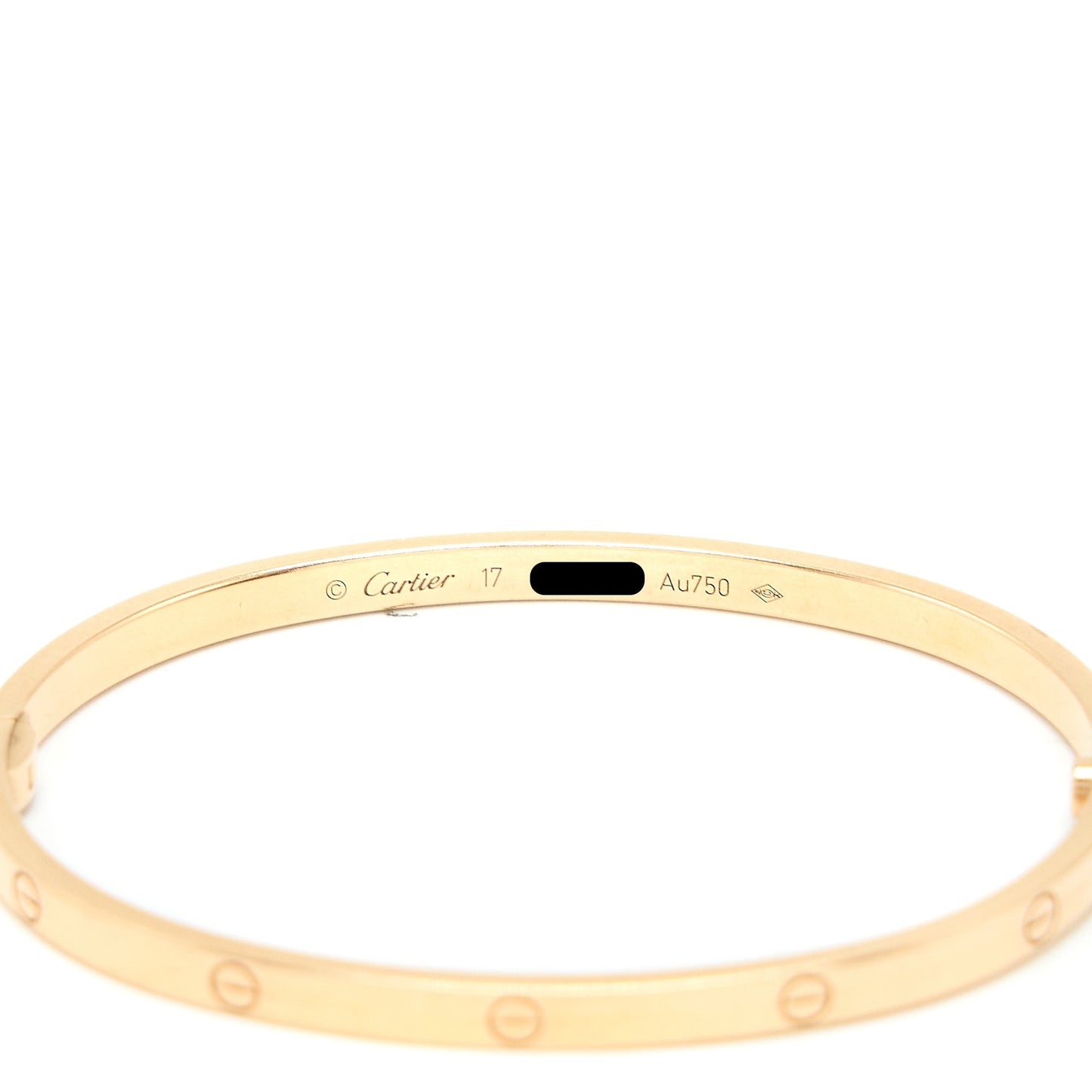 Cartier Size 17 Love Bracelet Small Model Rose Gold