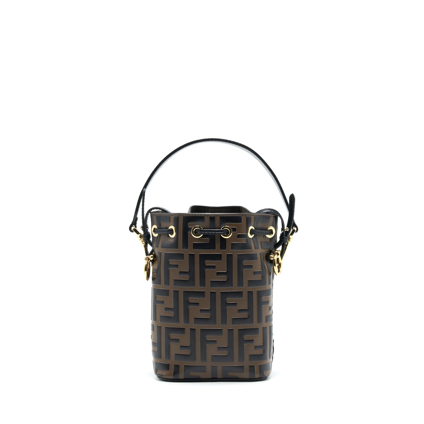 Fendi Mon Tresor Mini Bucket Bag Black/Brown GHW