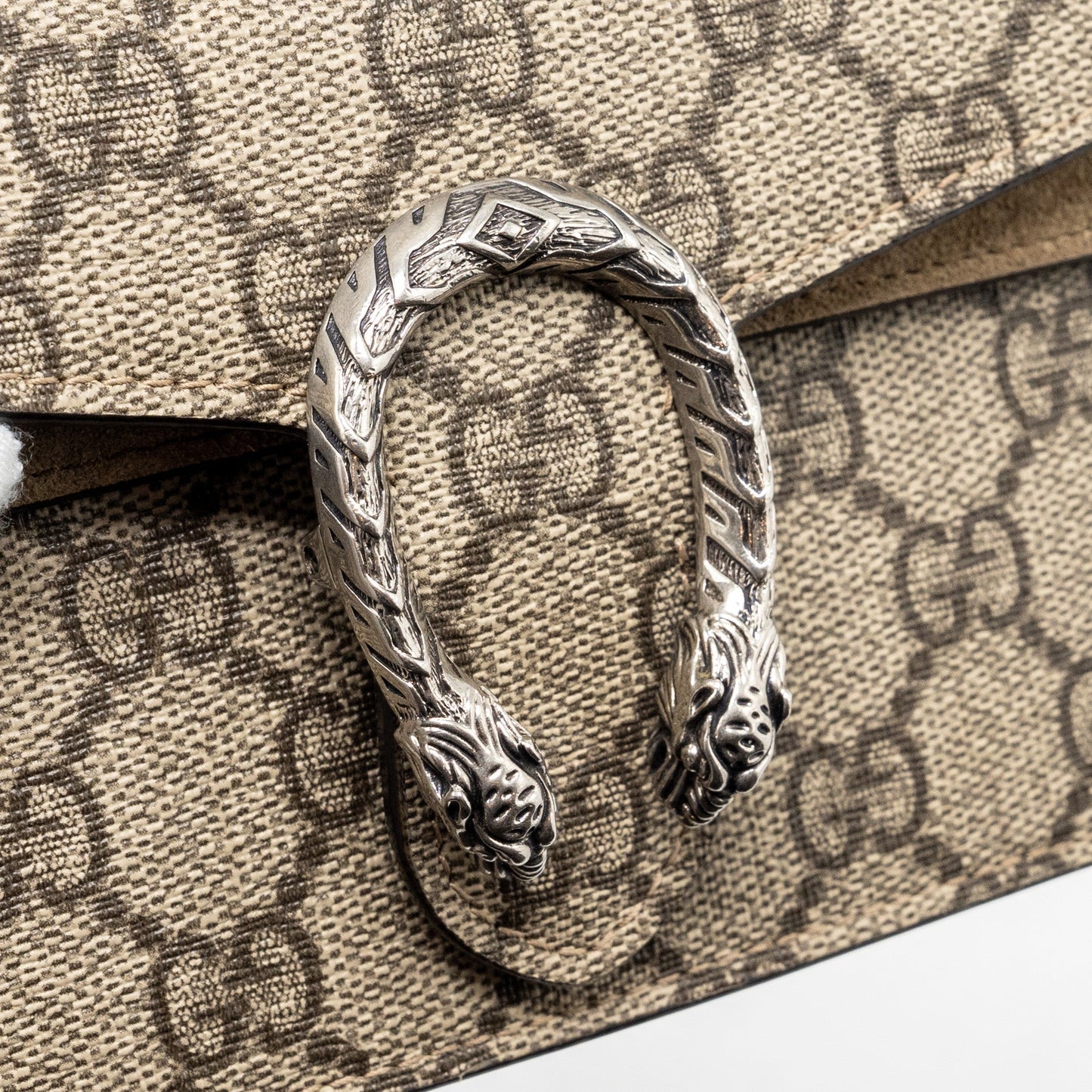 GUCCI Super Mini Dionysus GG Supreme Bag Beige SHW